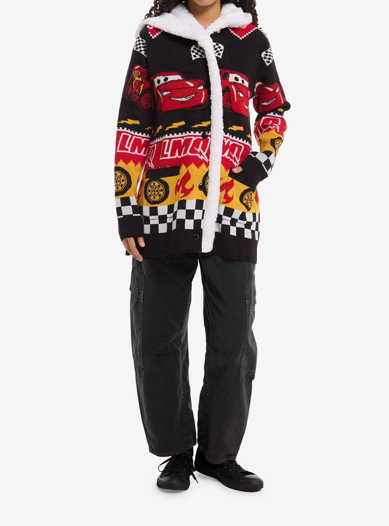 Disney Pixar Cars Fair Isle Sherpa Girls Cardigan, MULTI, alternate - view 3