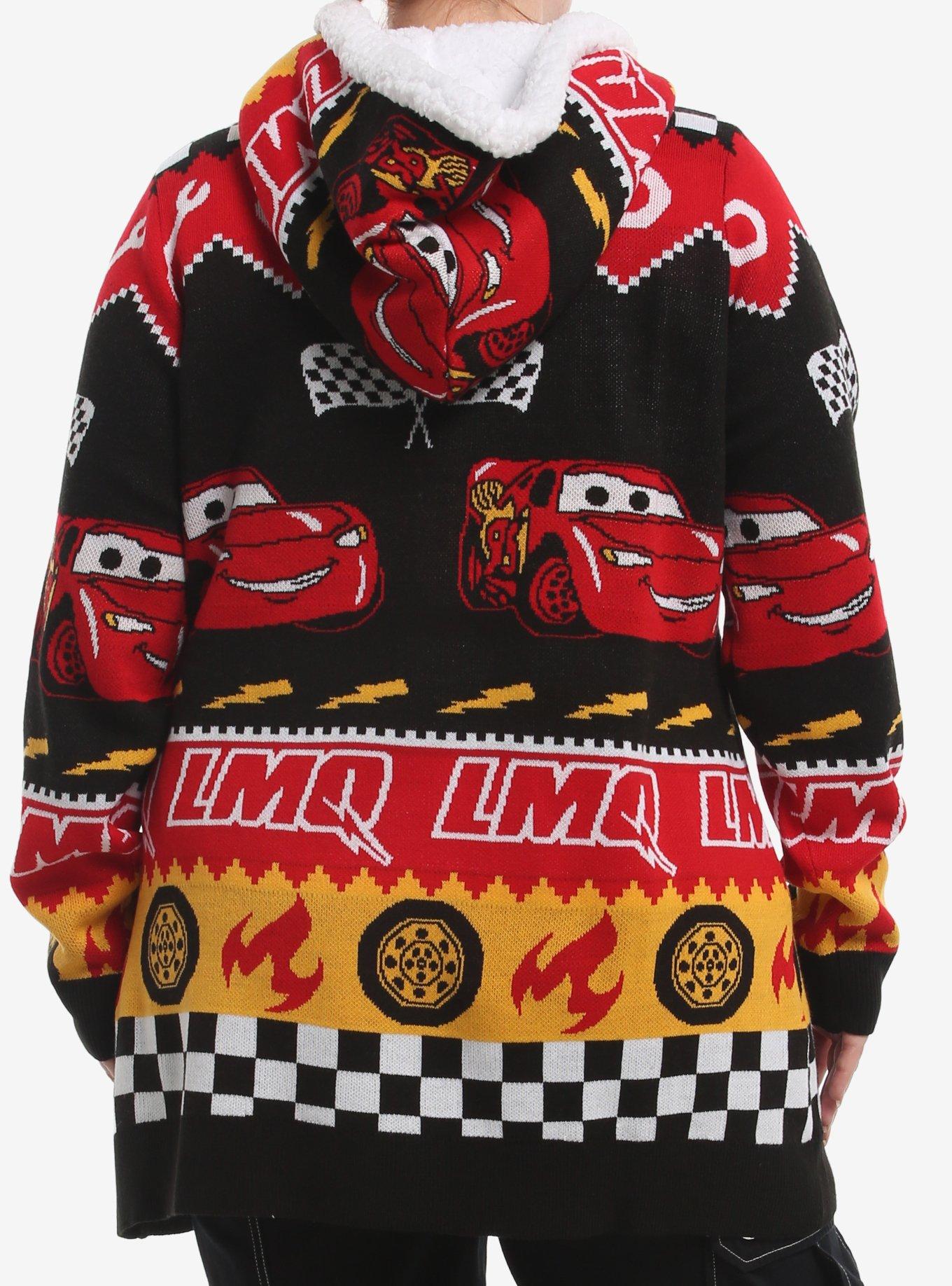 Disney Pixar Cars Fair Isle Sherpa Girls Cardigan Plus Size, MULTI, alternate - view 3