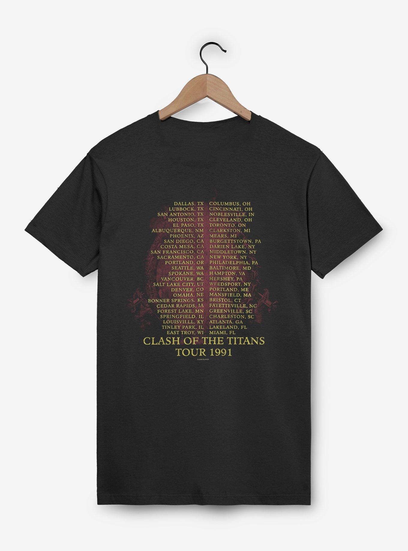 Slayer Clash Of The Titans Tour 1991 T-Shirt, BLACK, alternate