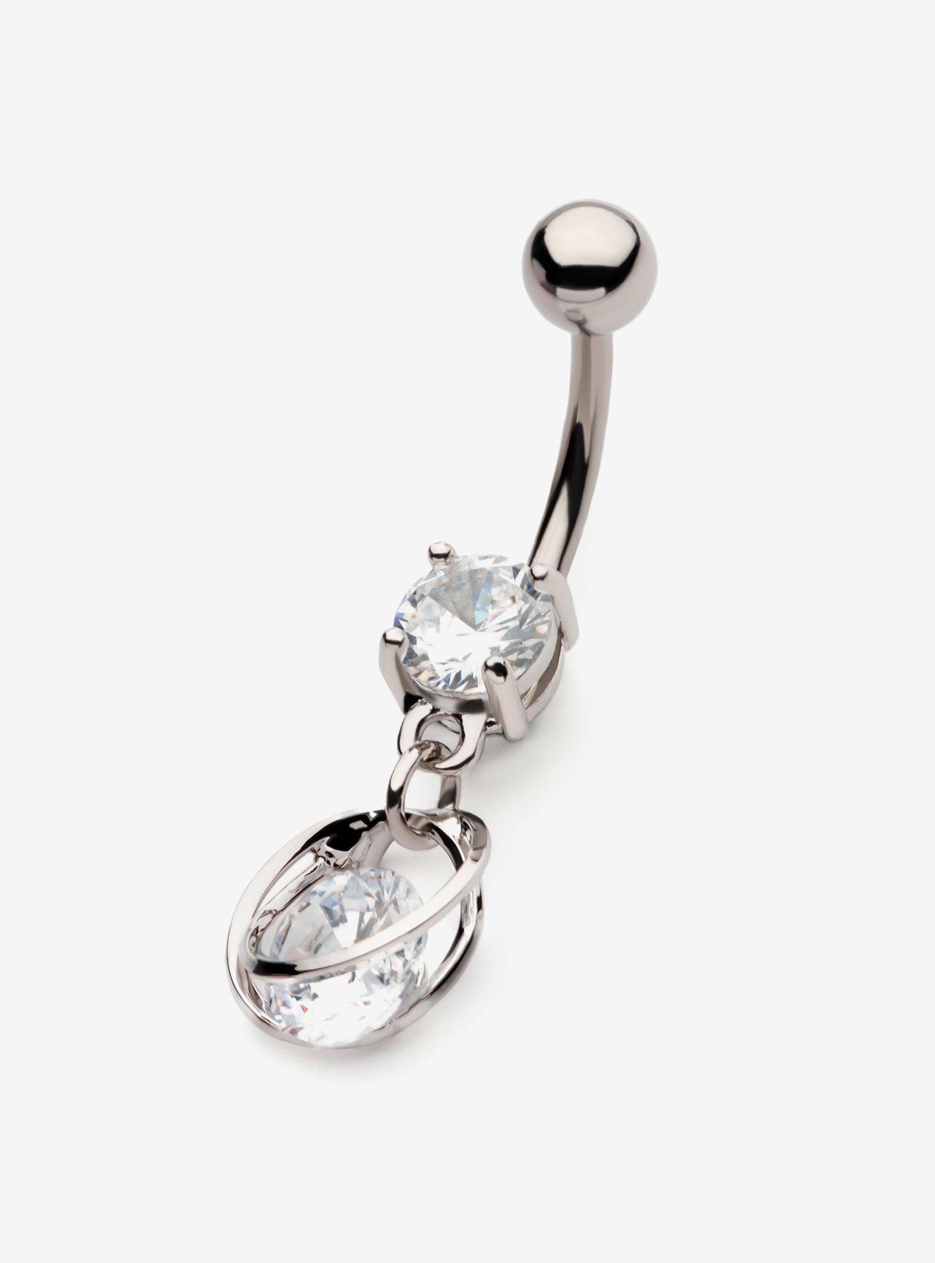 Steel Bling Planet Navel Barbell, , hi-res
