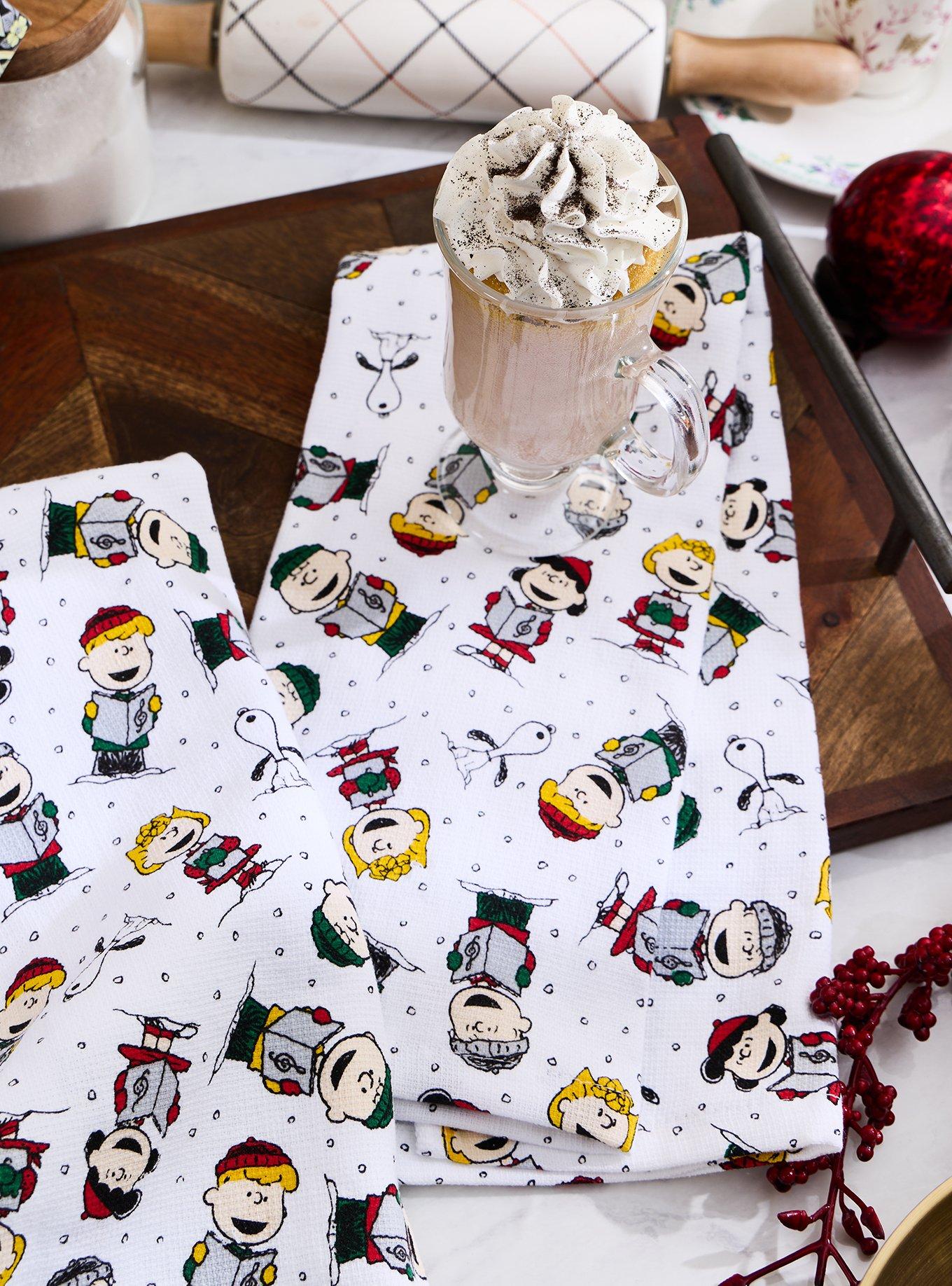 Peanuts Gang Caroling Holiday Kitchen Towel Set, , alternate - view 2