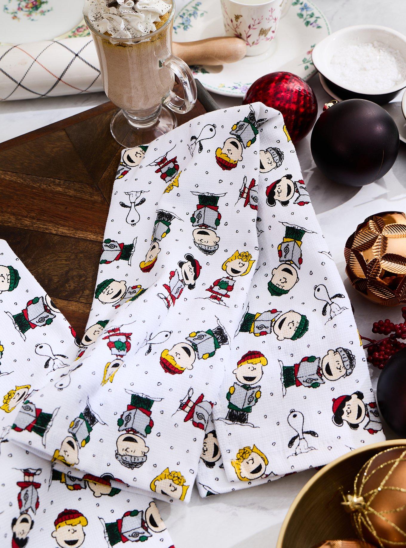 Peanuts Gang Caroling Holiday Kitchen Towel Set, , alternate - view 3