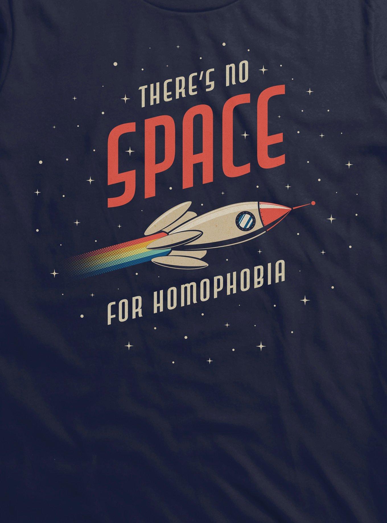 No Space For Homophobia T-Shirt, NAVY, alternate - view 2