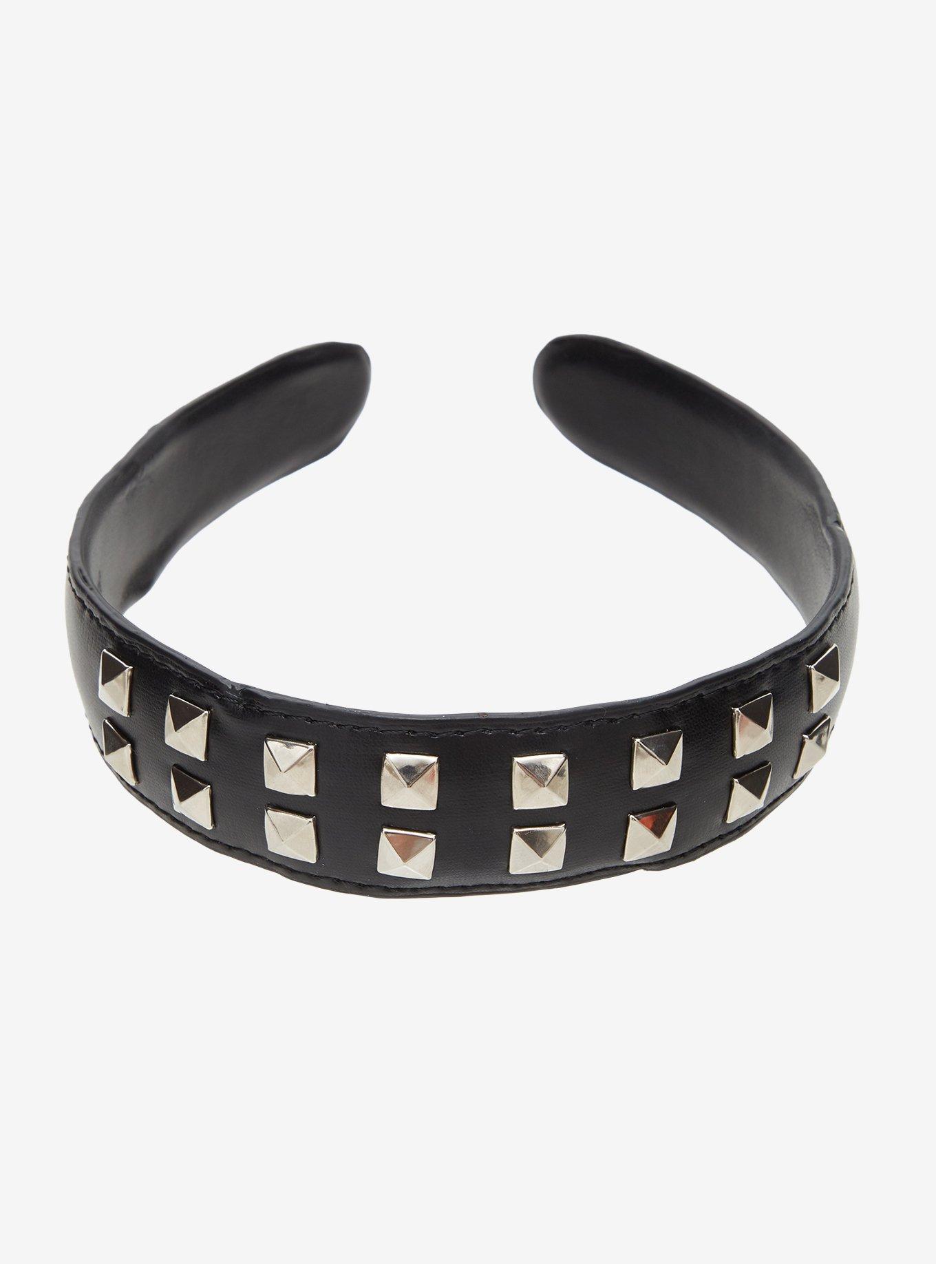 Social Collision Silver Pyramid Studs Headband, , alternate - view 3