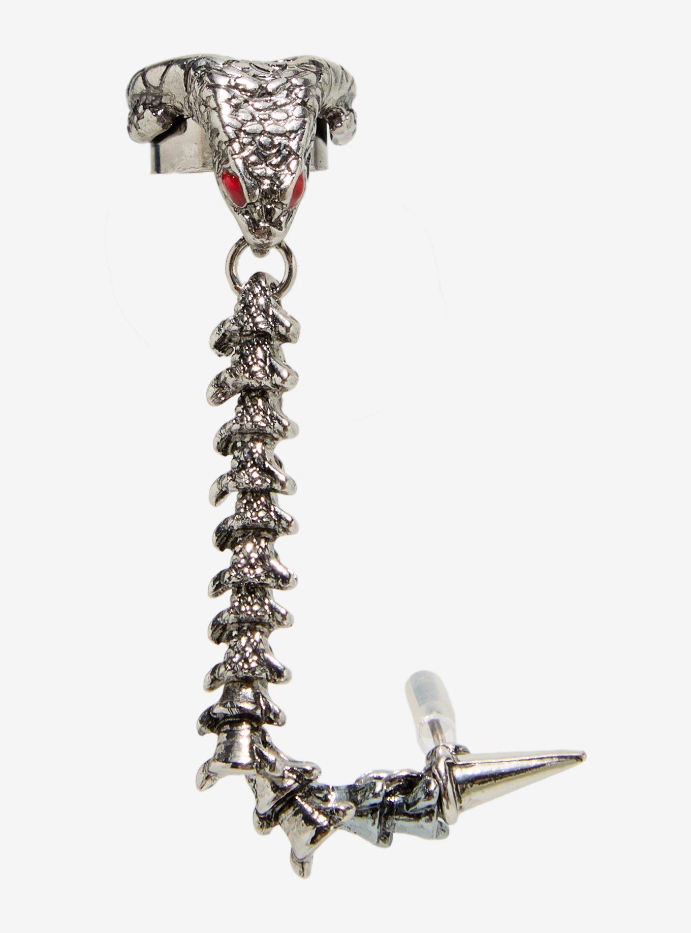 Snake Vertebrae Cuff Earring, , hi-res