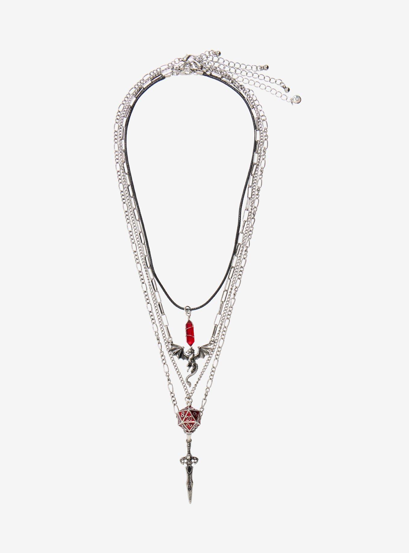 Dragon Dice Sword Necklace Set, , hi-res