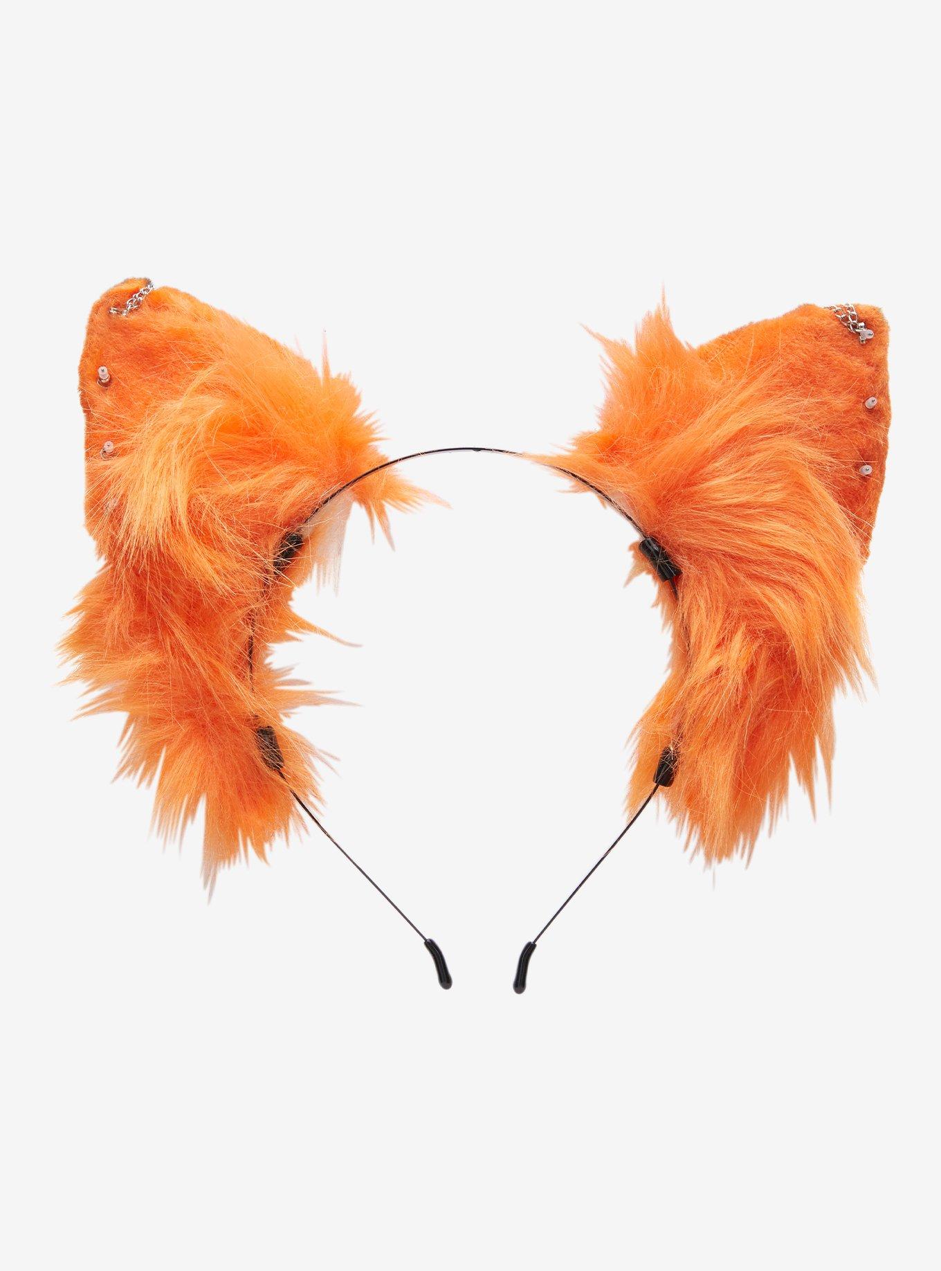 Pierced Fox Ear Headband, , alternate - view 3