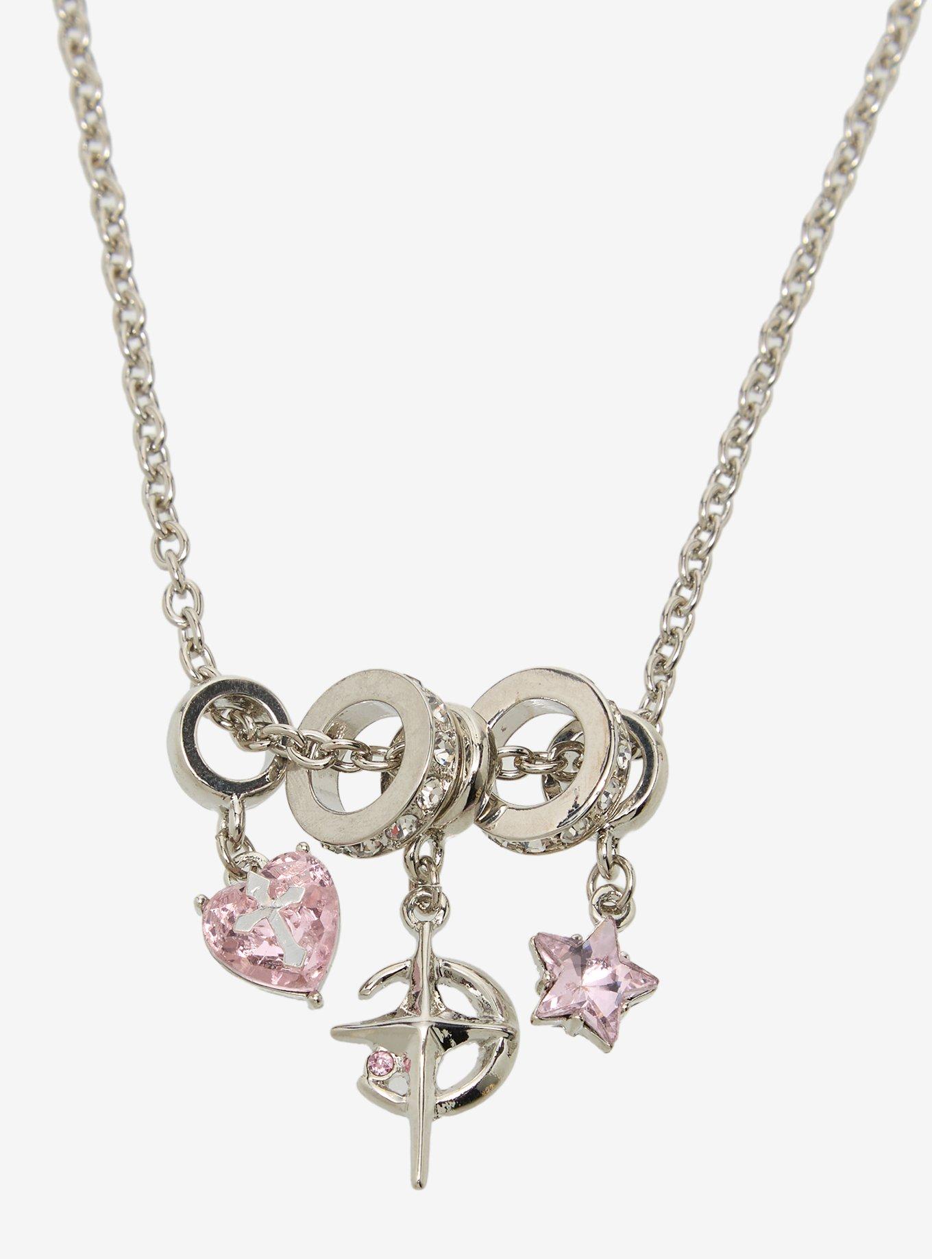 Social Collision Star Heart Necklace, , alternate - view 3