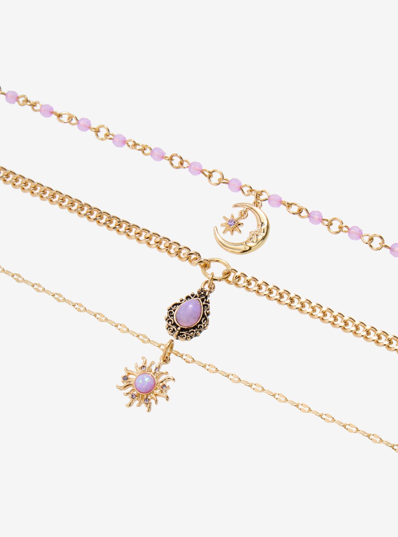 Cosmic Aura Purple Iridescent Celestial Choker Set, , alternate - view 3