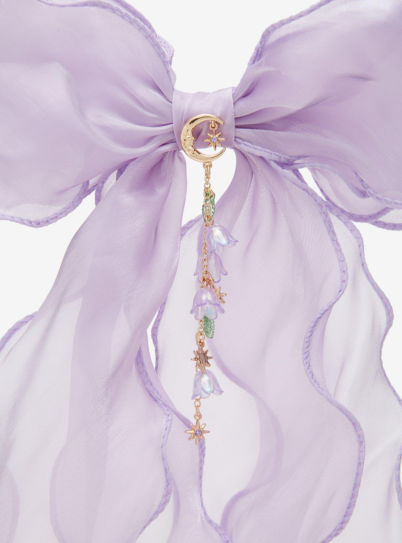 Thorn & Fable Lavender Celestial Hair Bow, , alternate - view 3