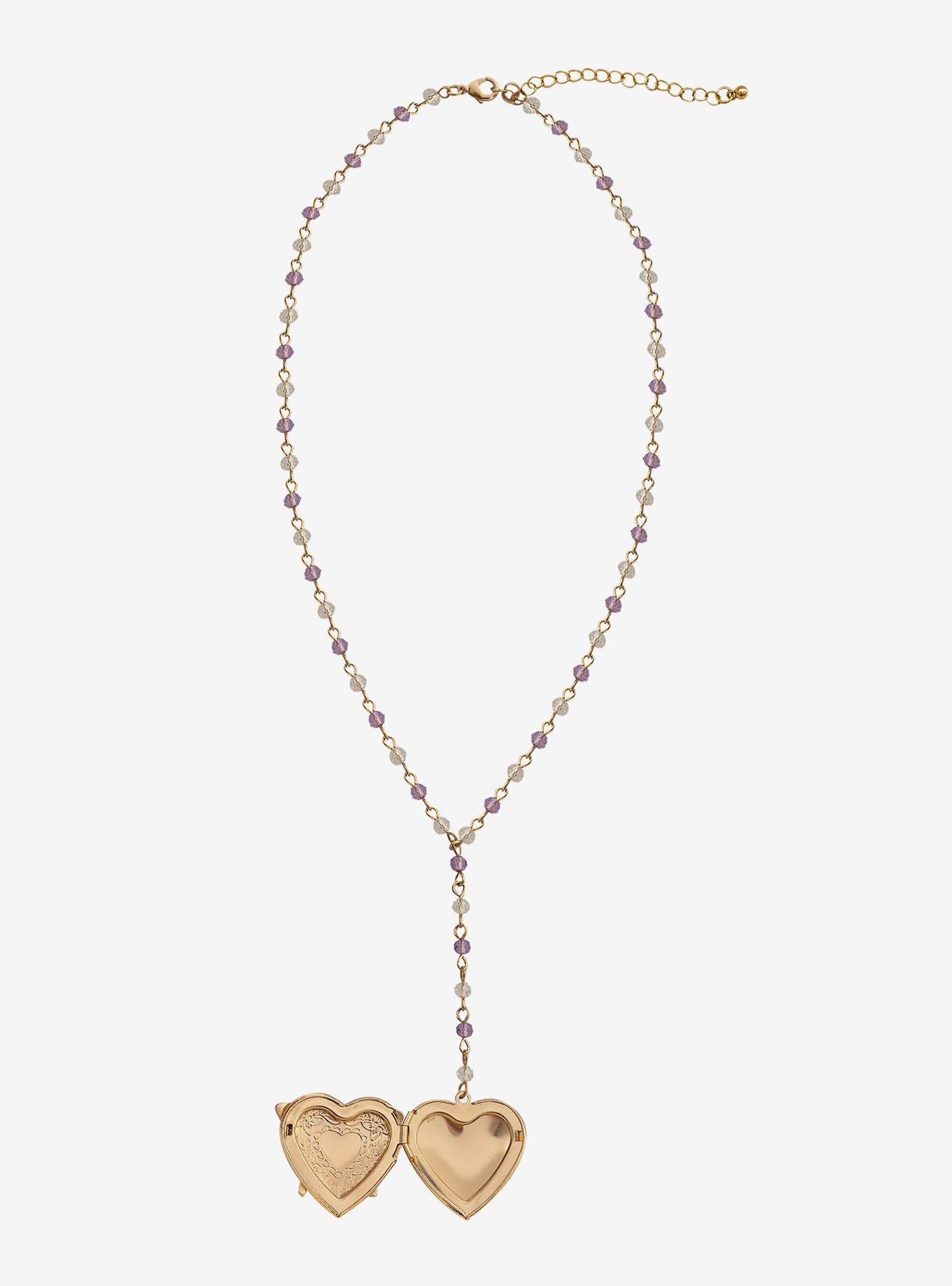 Thorn & Fable Butterfly Heart Locket Necklace, , alternate - view 3