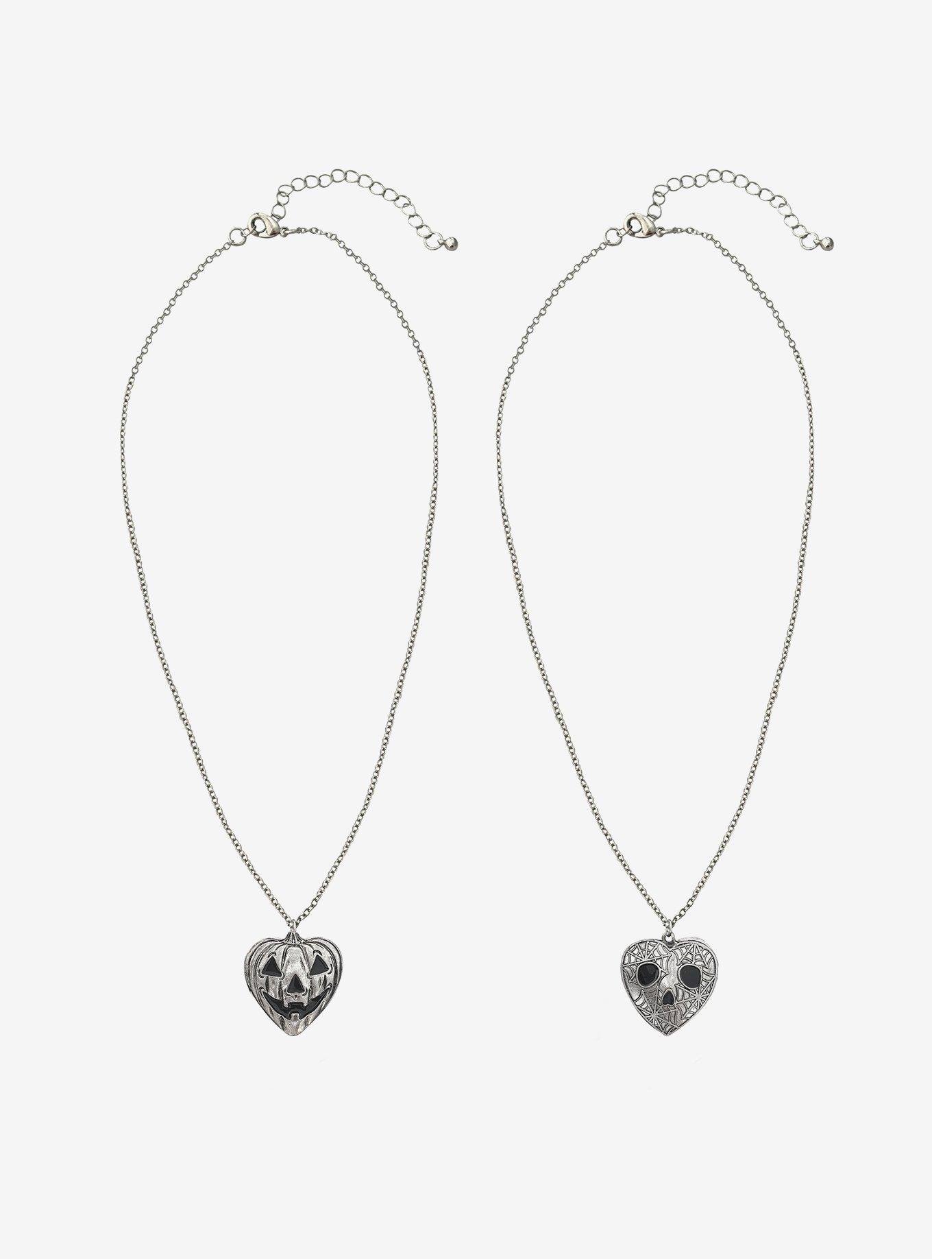 Pumpkin Heart Locket Best Friend Necklace Set, , hi-res