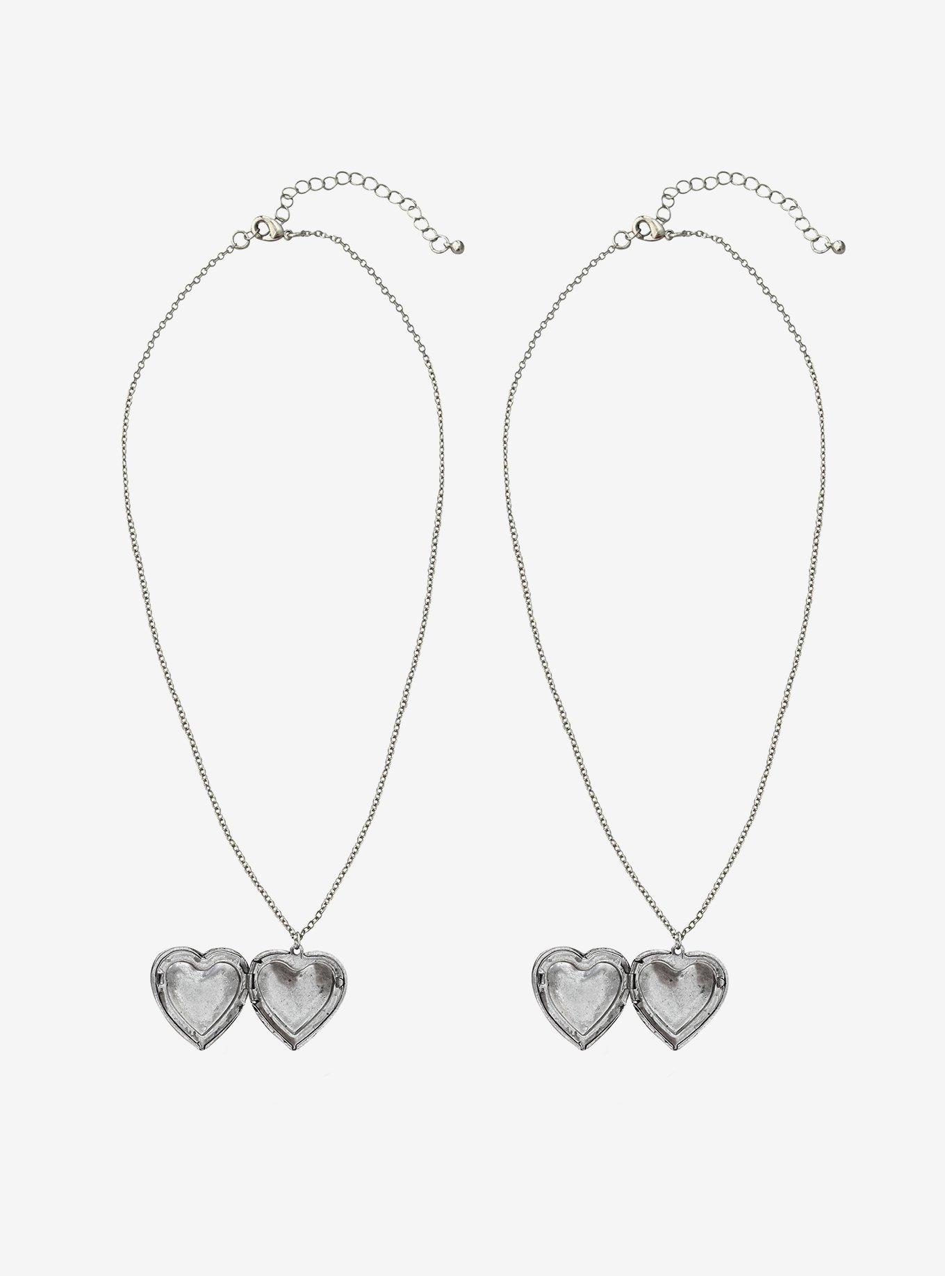 Pumpkin Heart Locket Best Friend Necklace Set, , alternate - view 3