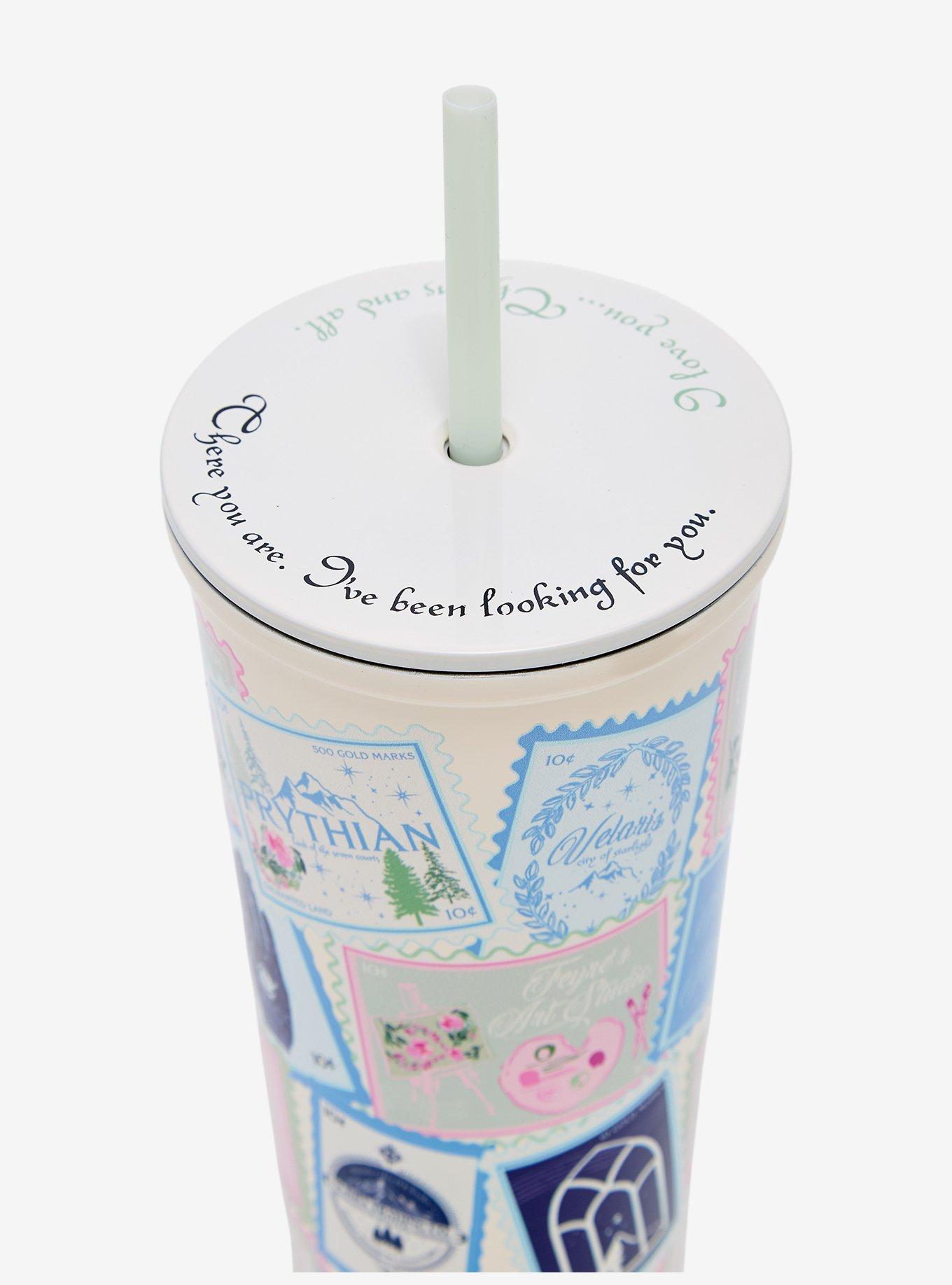 A Court Of Thorns And Roses Post Stamp Stainless Steel Travel Cup, , alternate - view 3