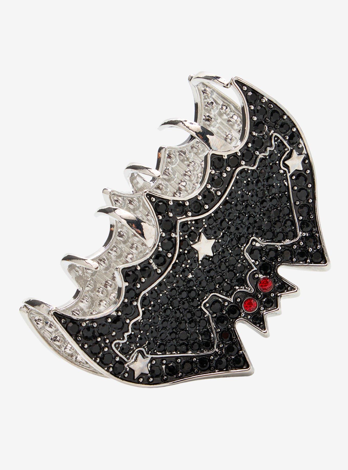 Bat Rhinestone Claw Hair Clip, , alternate - view 3