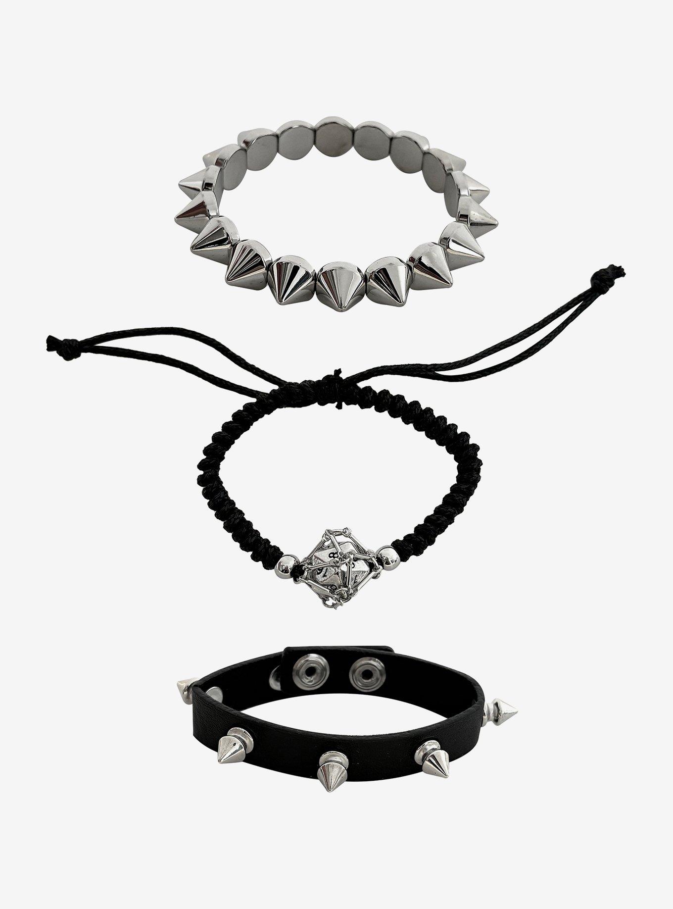 Spike Caged Dice Bracelet Set, , alternate - view 2