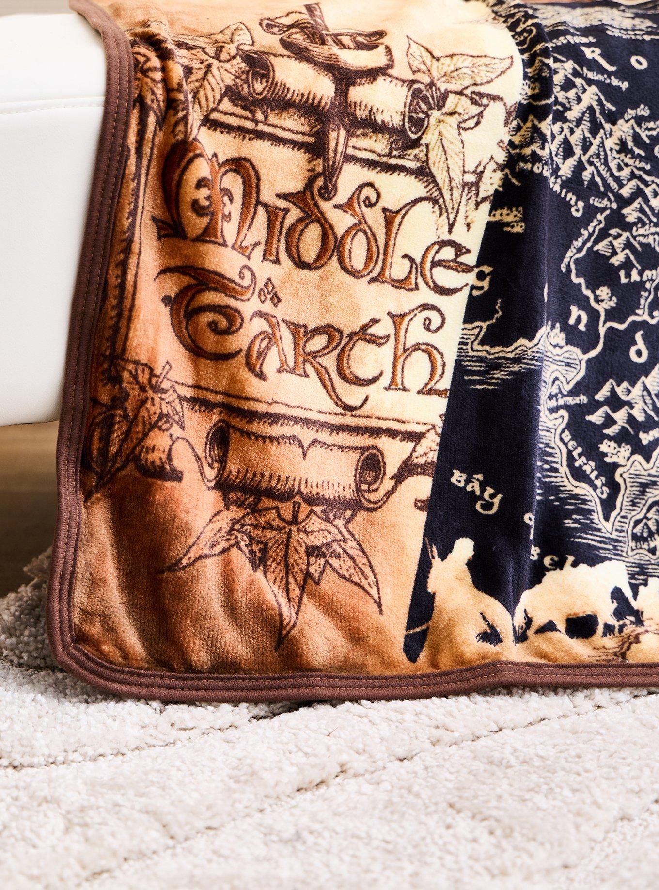The Lord of The Rings Aragorn Map Throw Blanket - BoxLunch Exclusive, , alternate - view 3
