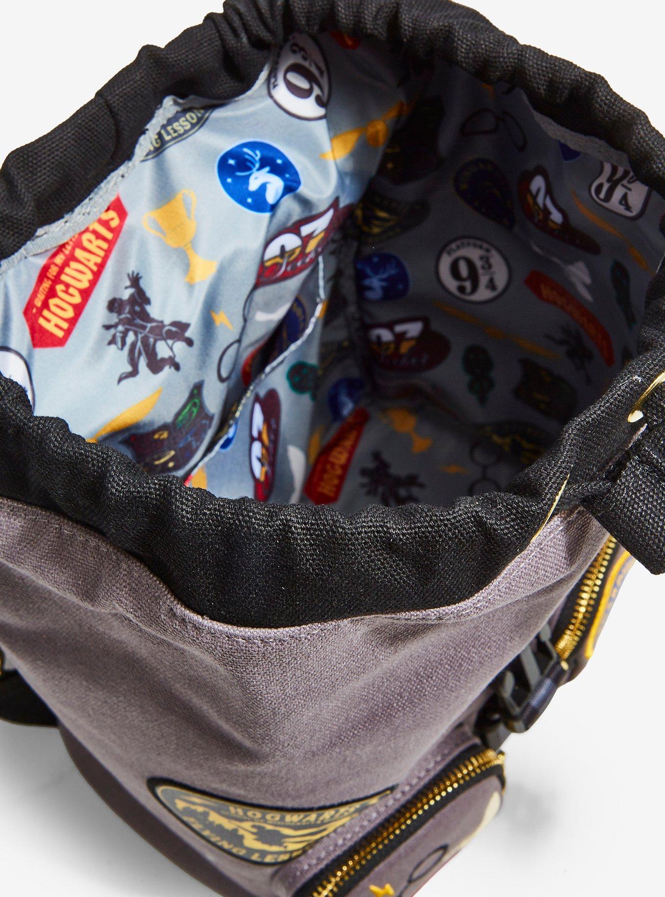 Loungefly Harry Potter Hogwarts Patches Canvas Mini Backpack - BoxLunch Exclusive, , alternate - view 4