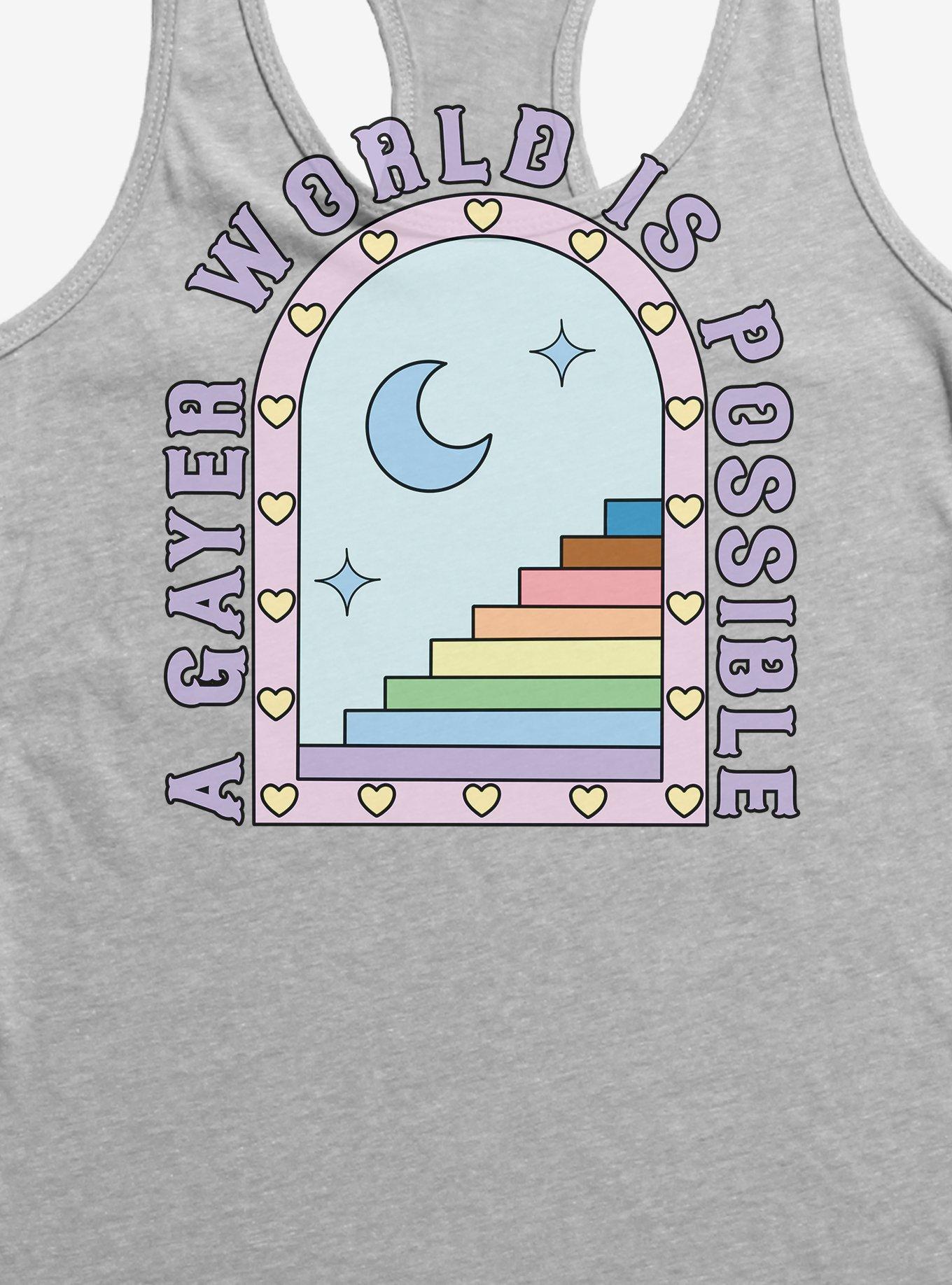 A Gayer World is Possible Girls Tank, , hi-res