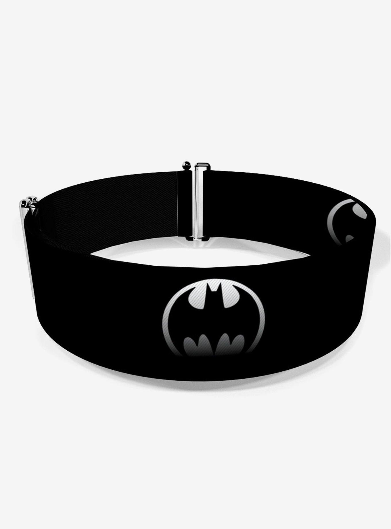 DC Comics Bat Signal Black Silver Cinch Belt, , hi-res