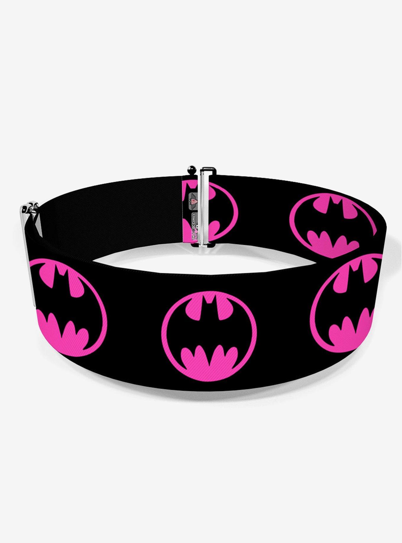 DC Comics Bat Signal Black Fuchsia Cinch Belt, , hi-res