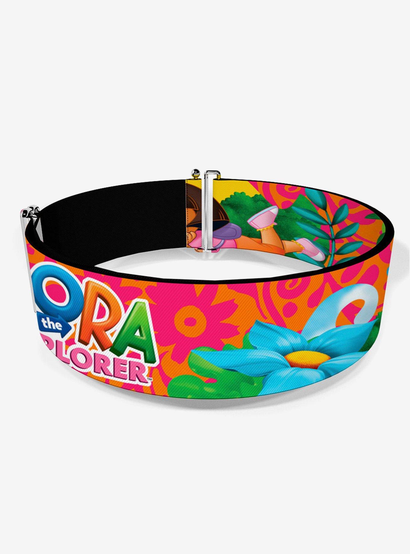 Dora The Explorer Dora Poses Floral Collage Cinch Belt, , hi-res
