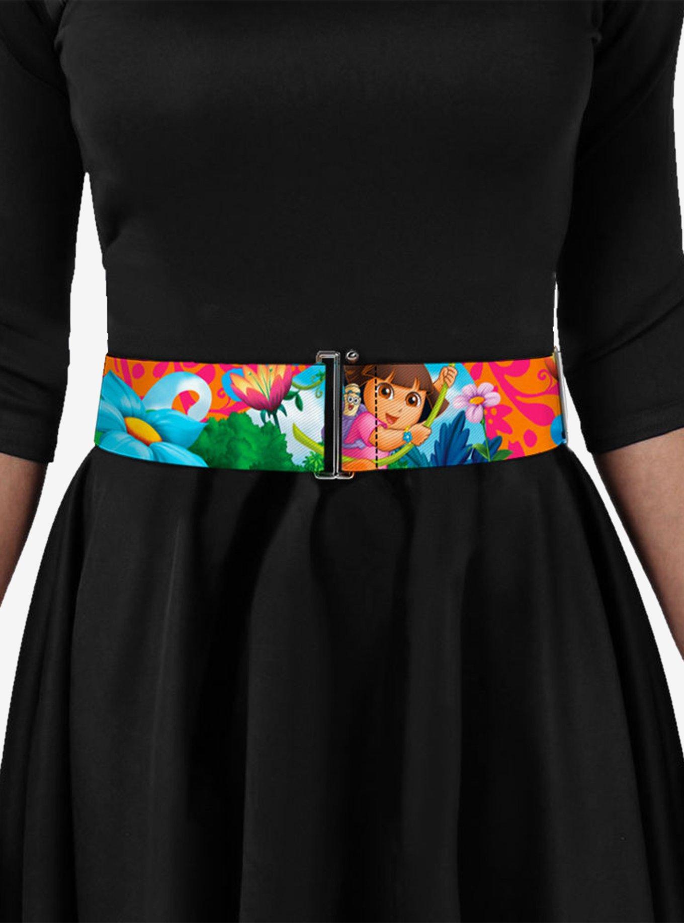 Dora The Explorer Dora Poses Floral Collage Cinch Belt, MULTI, alternate - view 3