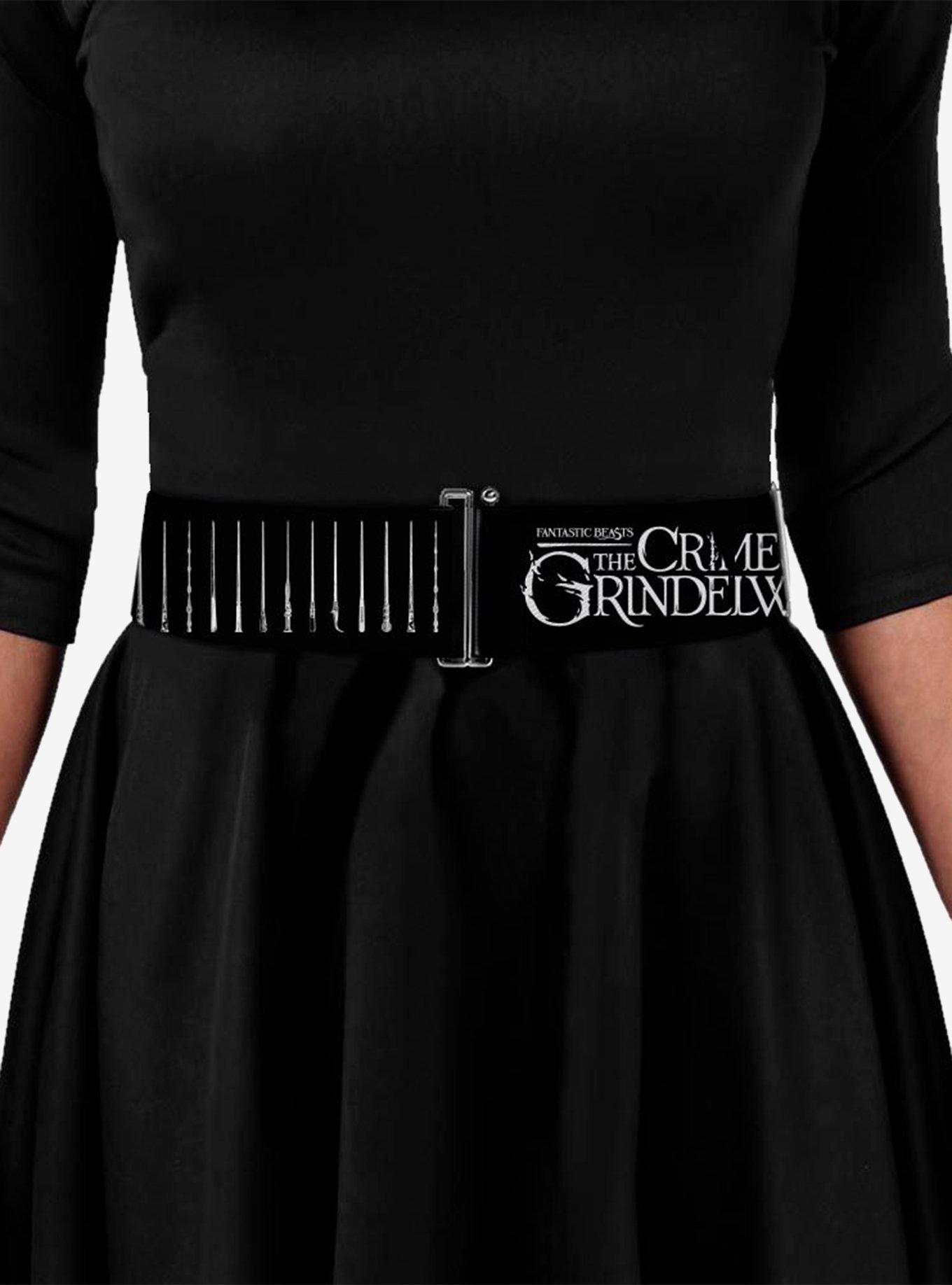 Fantastic Beast Crimes of Grindelwald Baby Niffler Monogram Charcoal Cinch Belt, BRIGHT WHITE, alternate
