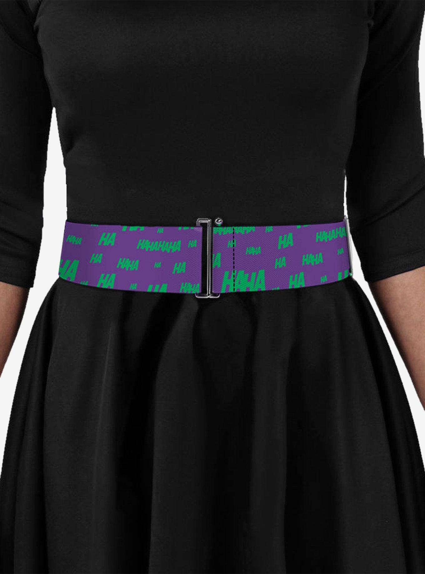 DC Comics Joker Cards Flower Hahaha Cinch Belt, PURPLE, alternate