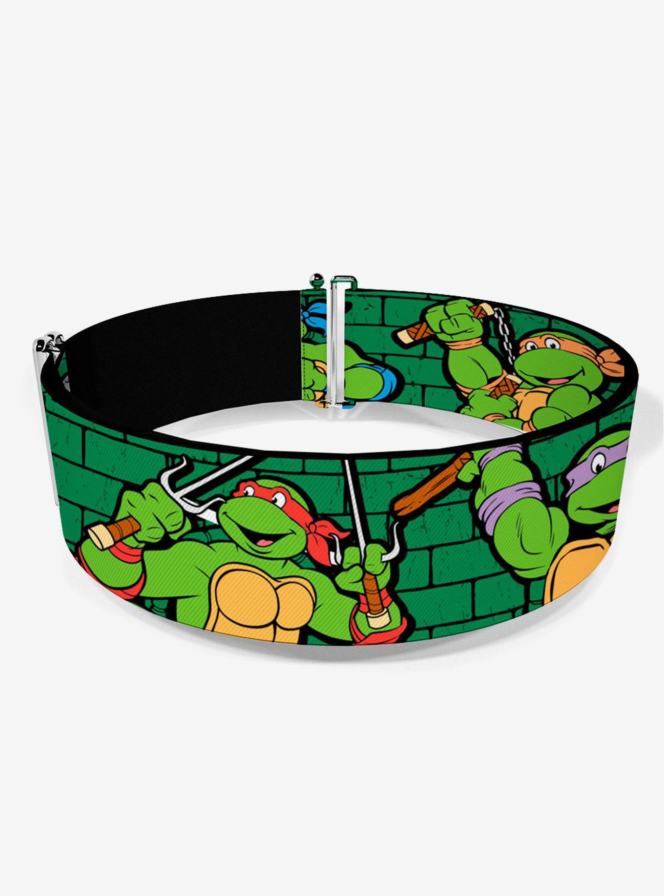 Teenage Mutant Ninja Turtles Group Pose TMNT Green Brick Wall Cinch Belt, , hi-res