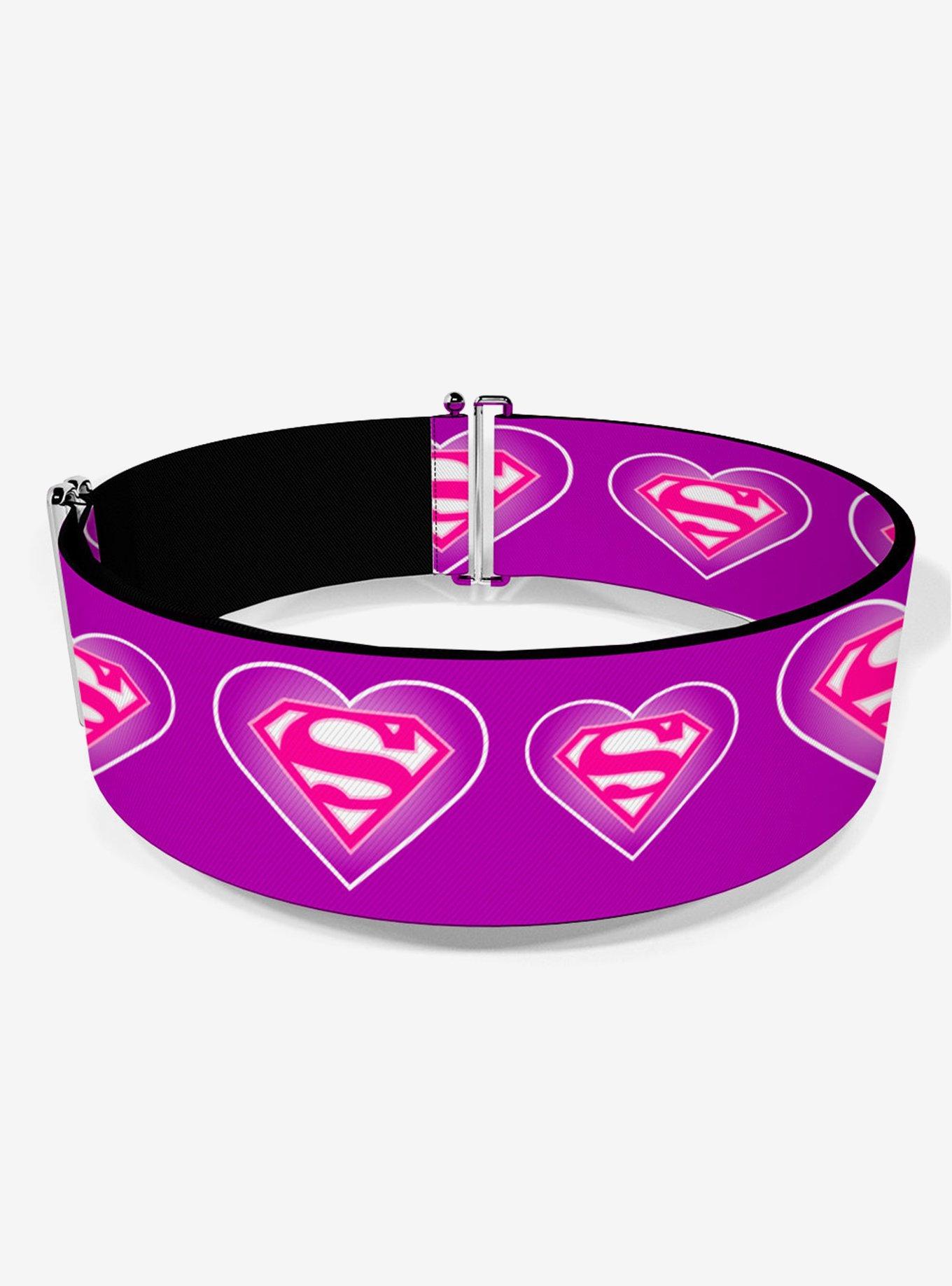 DC Comics Superman Logo In Heart Cinch Belt, , hi-res