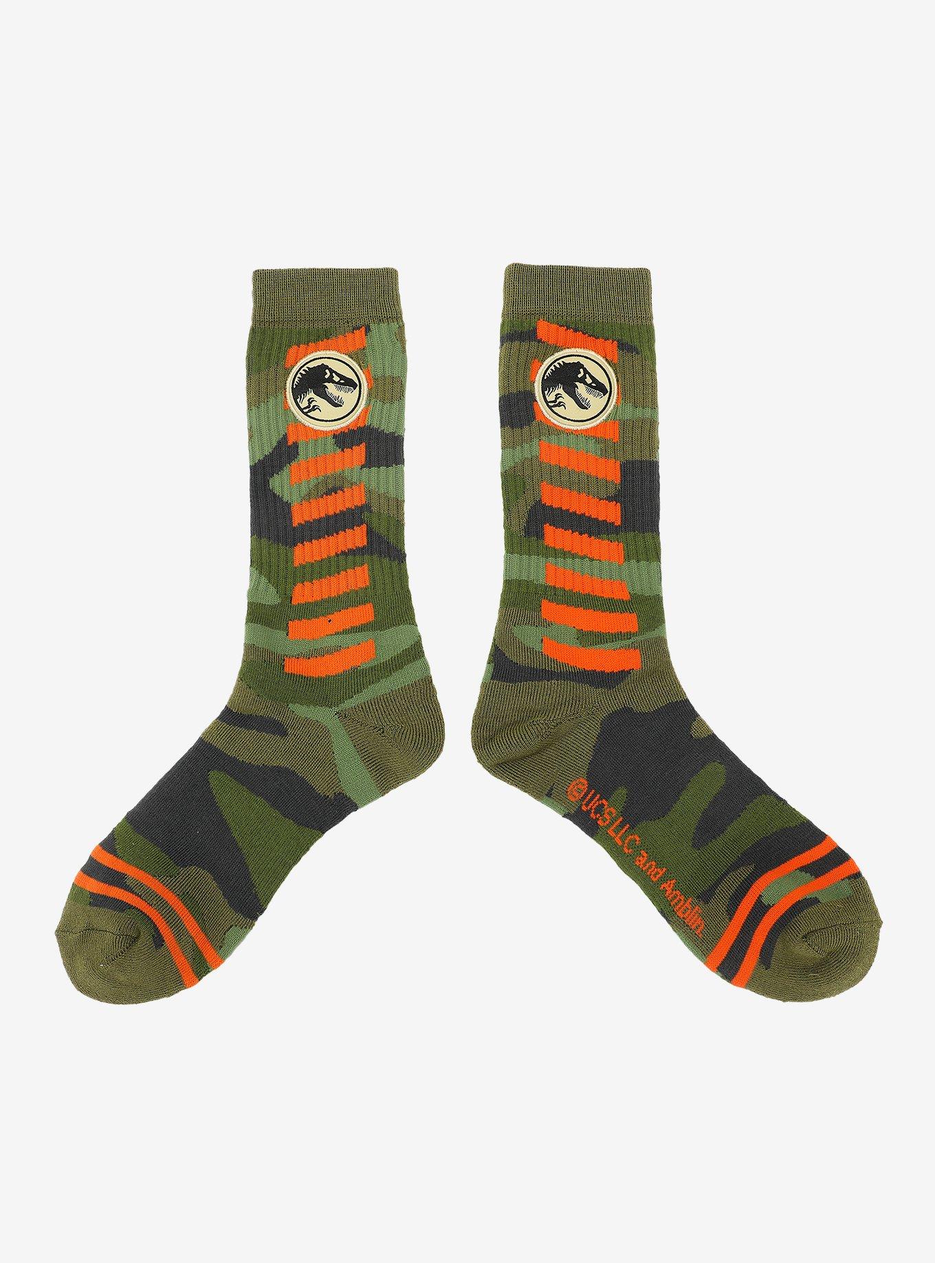 Jurassic Park Camo Crew Socks, , hi-res