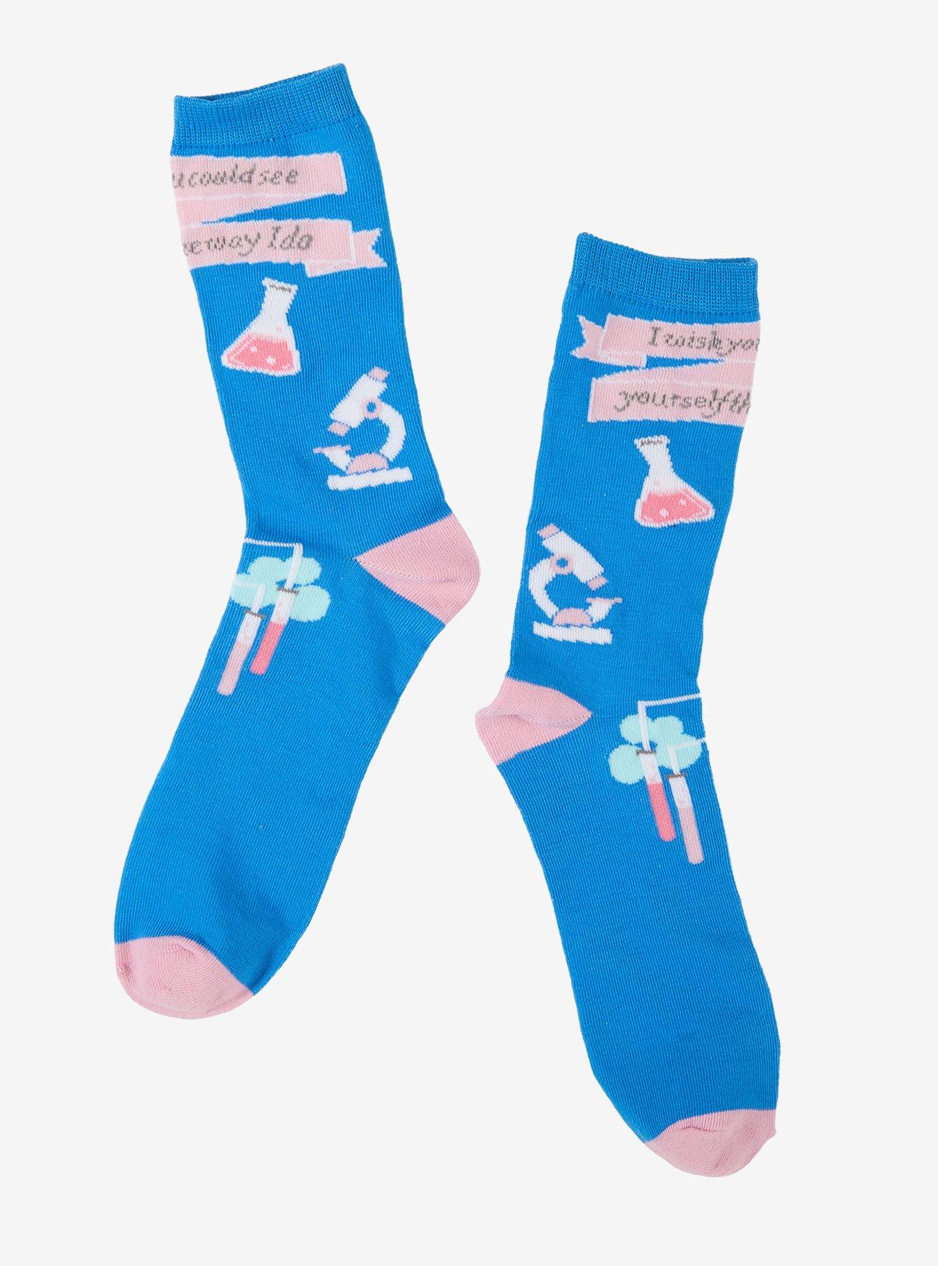 The Love Hypothesis Quote Icons Crew Socks, , alternate - view 2
