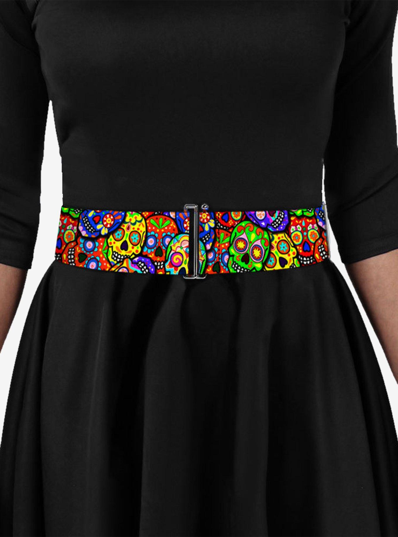 Thaneeya McArdle Colorful Calaveras Stacked Multi Cinch Belt, MULTI, alternate