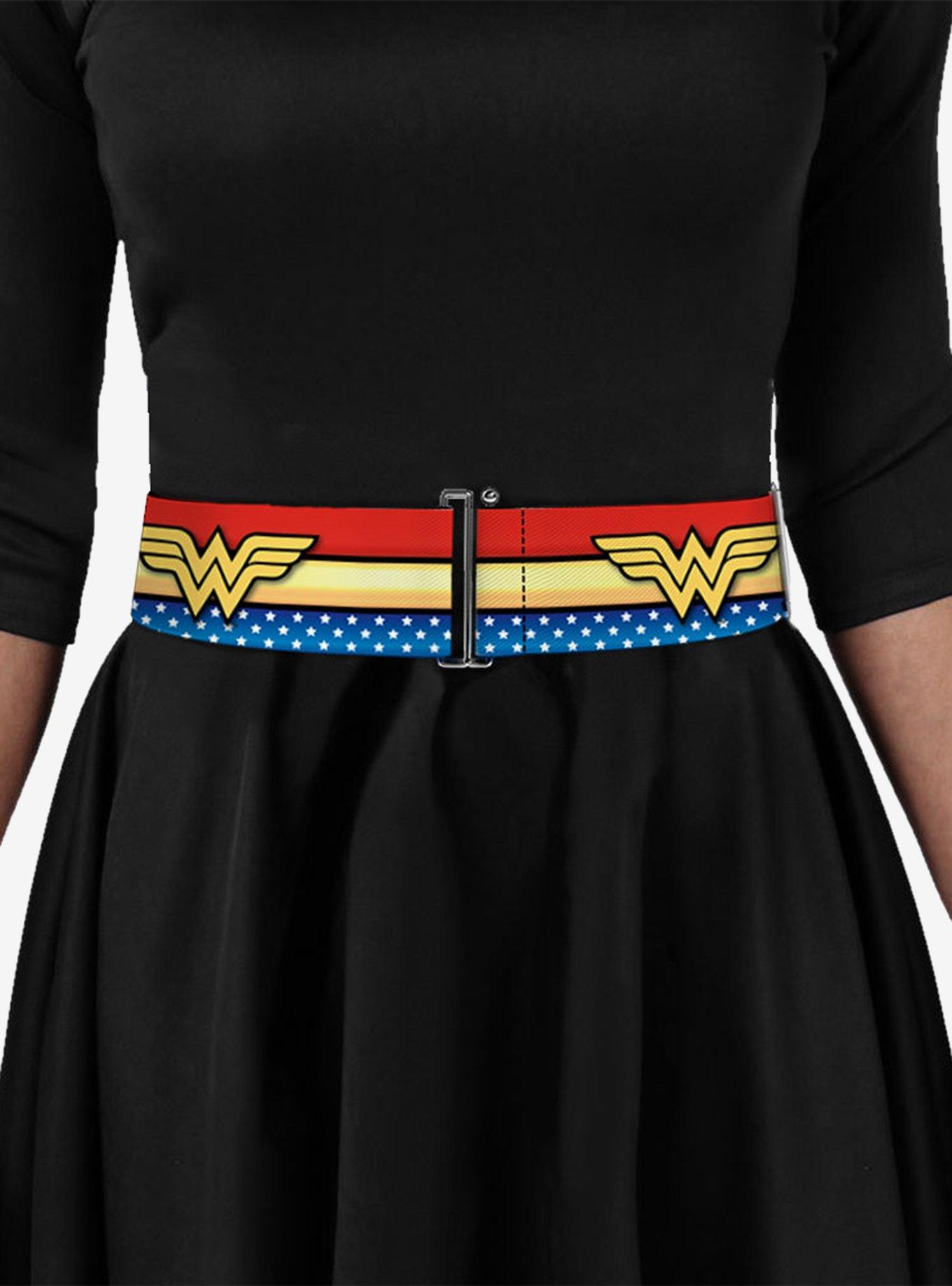 DC Comics Wonder Woman Logo Stripe Stars Cinch Belt