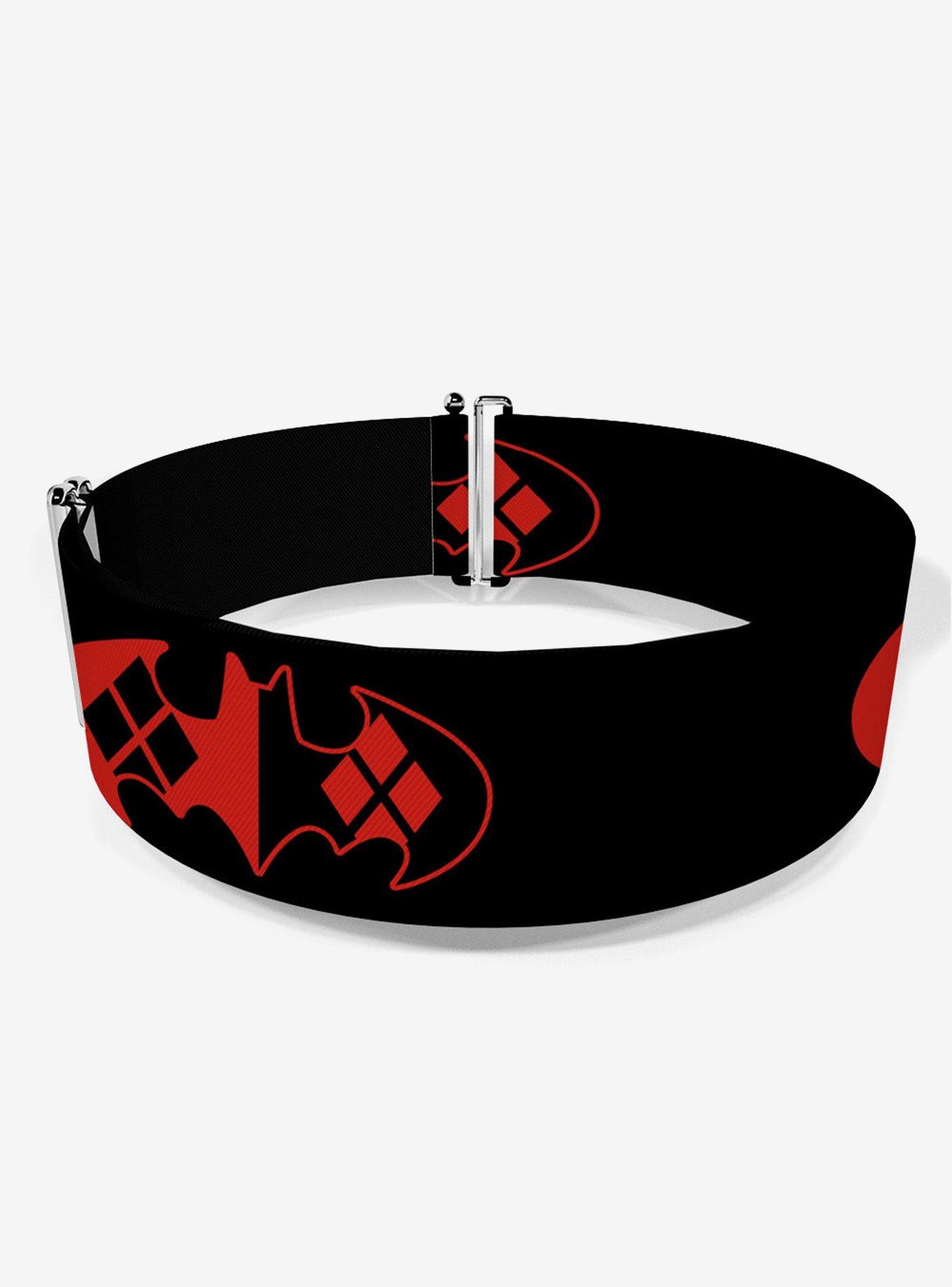 DC Comics Bat Logo Harley Quinn Diamonds Cinch Belt, , hi-res