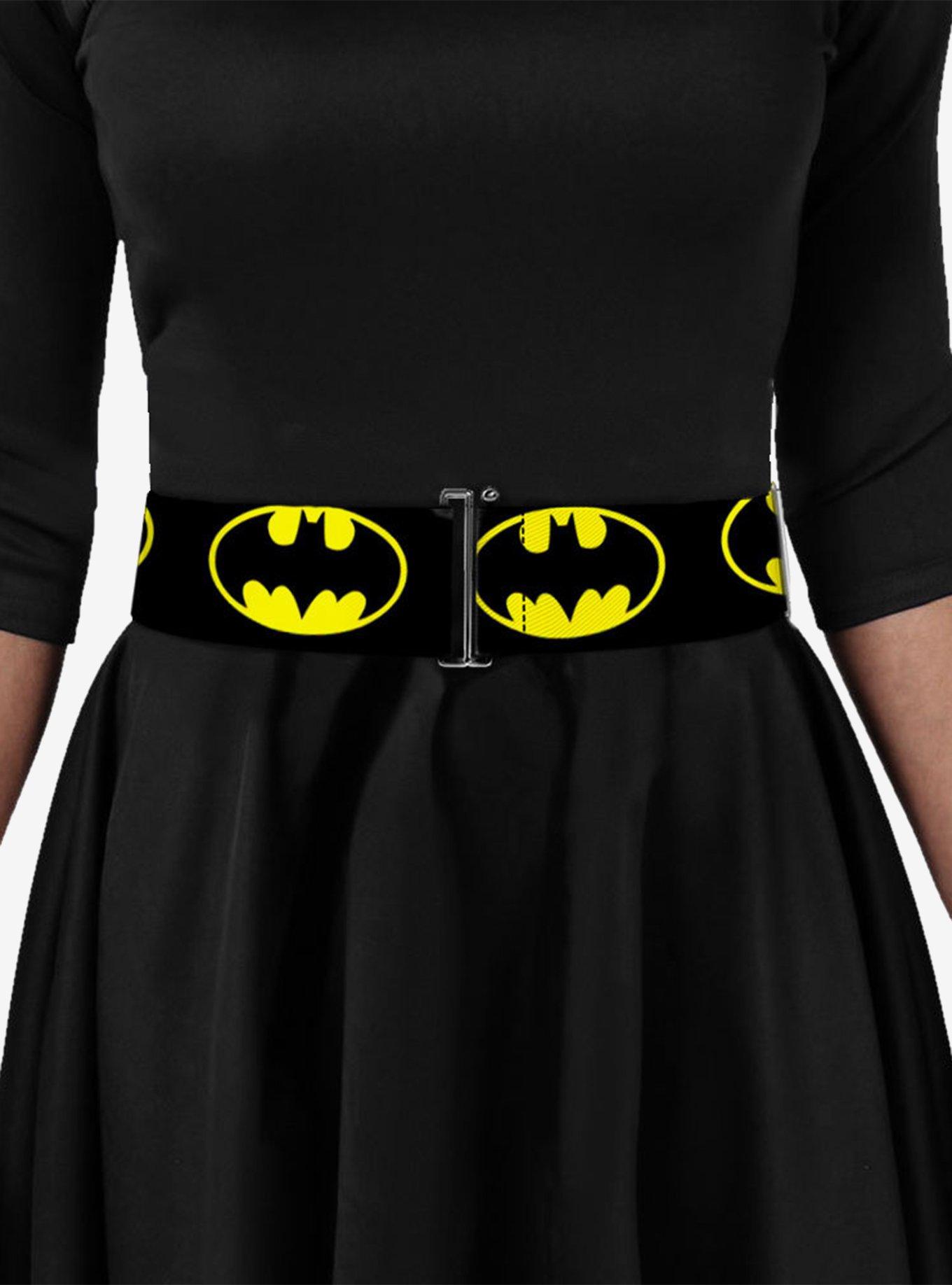 DC Comics Batman Shield Yellow Cinch Belt, BRIGHT YELLOW, alternate