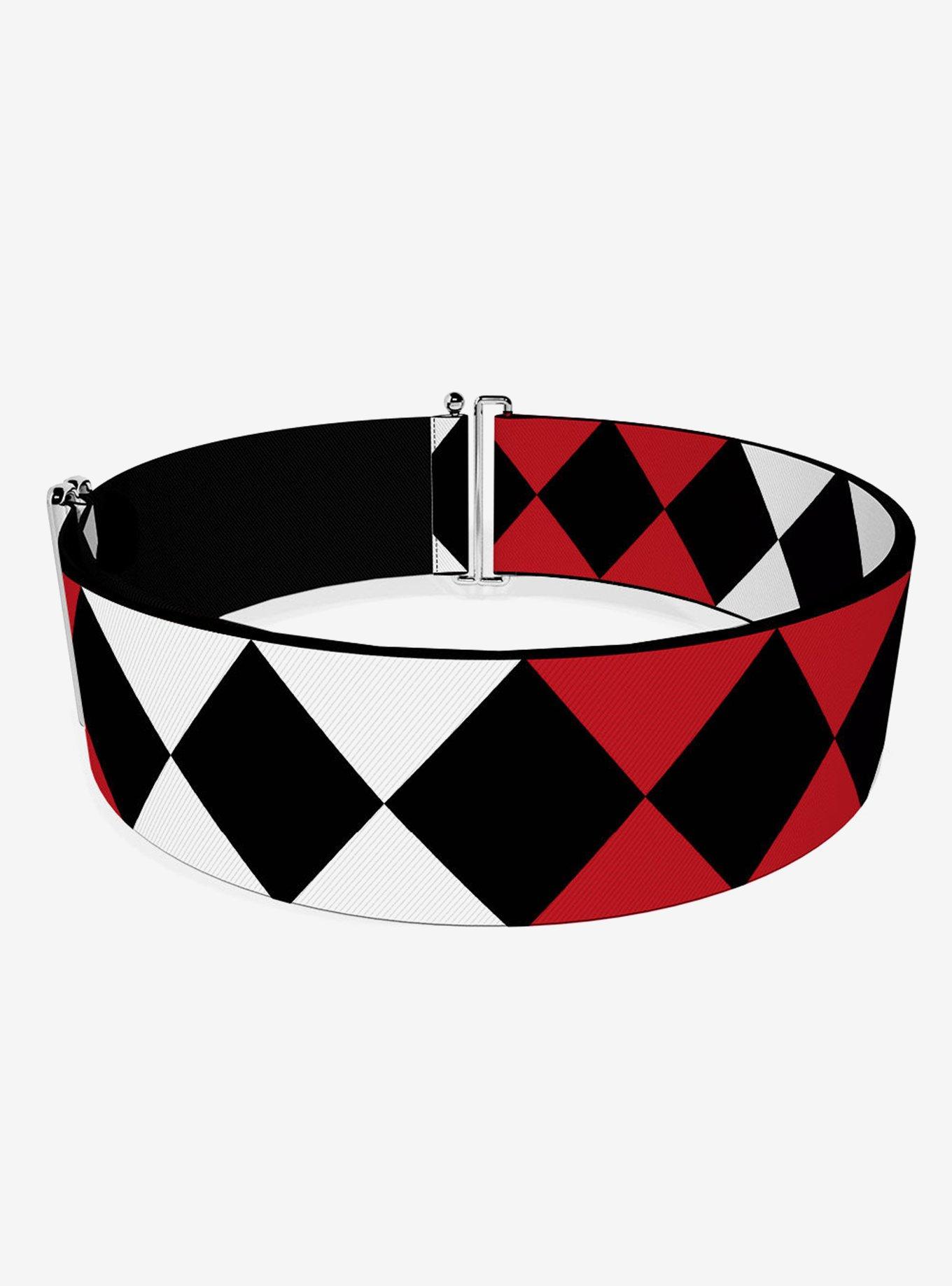 DC Comics Birds of Prey Harley Quinn Diamonds Split White Cinch Belt, , hi-res