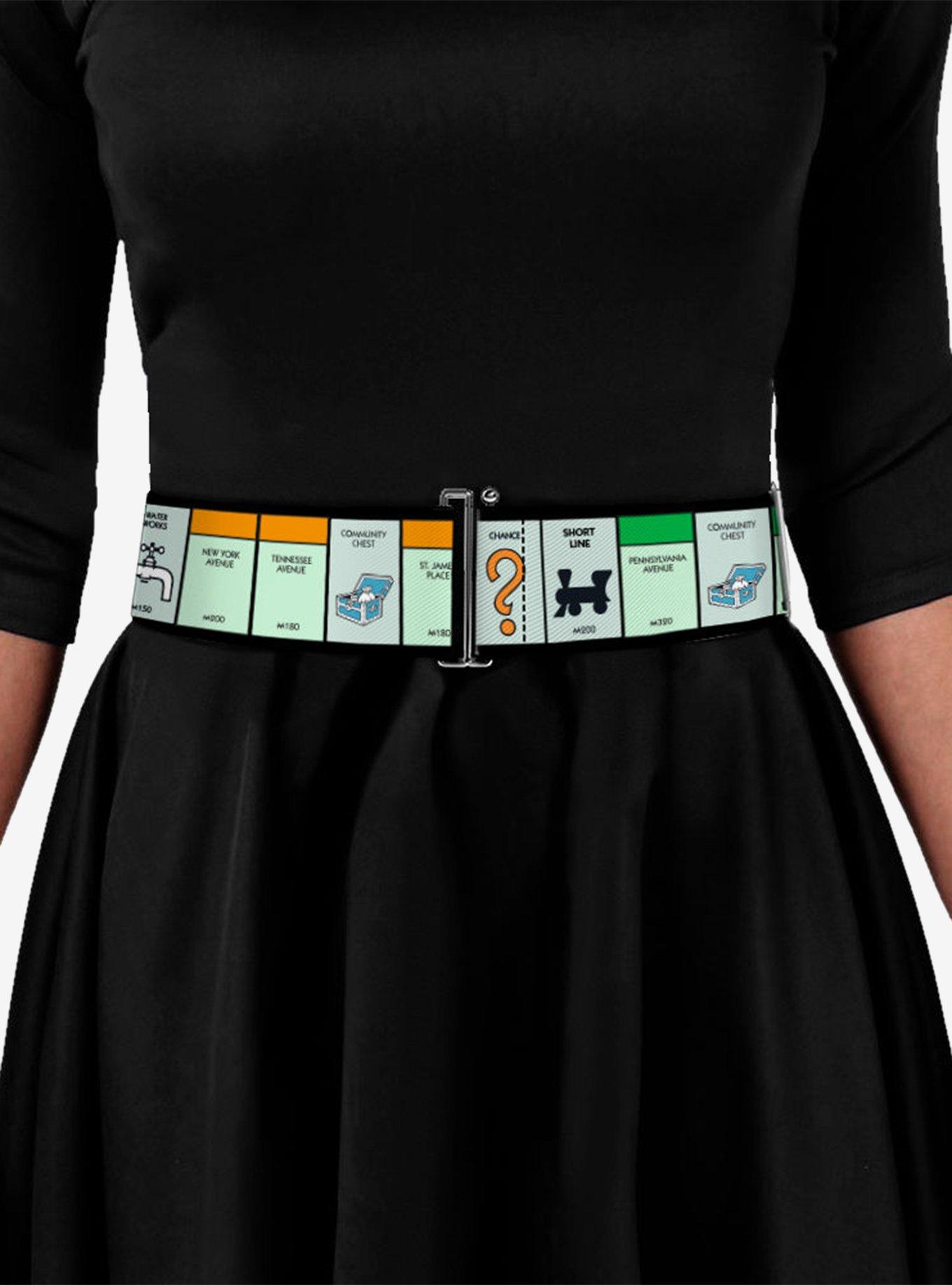 Monopoly Game Board Space Blocks Cinch Belt, , hi-res