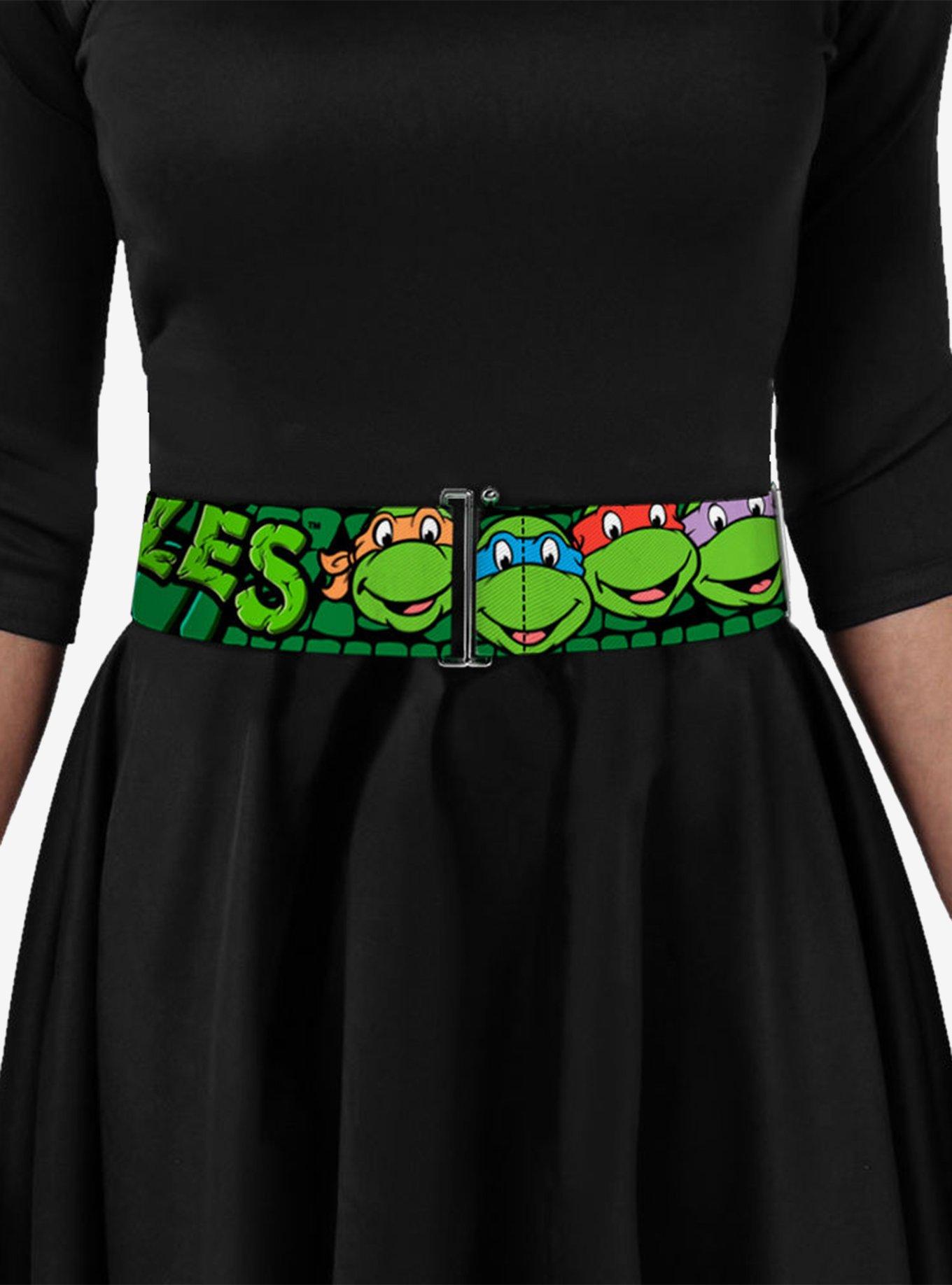 Teenage Mutant Ninja Turtles Group Faces Turtle Shell Cinch Belt, GREEN, alternate - view 3