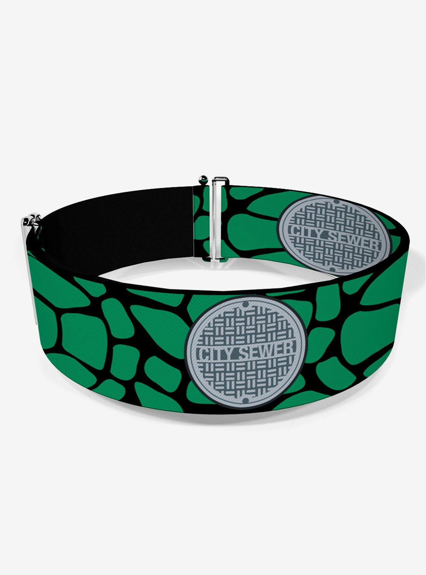Teenage Mutant Ninja Turtles City Sewer Cap Turtle Shell Black Cinch Belt, , hi-res