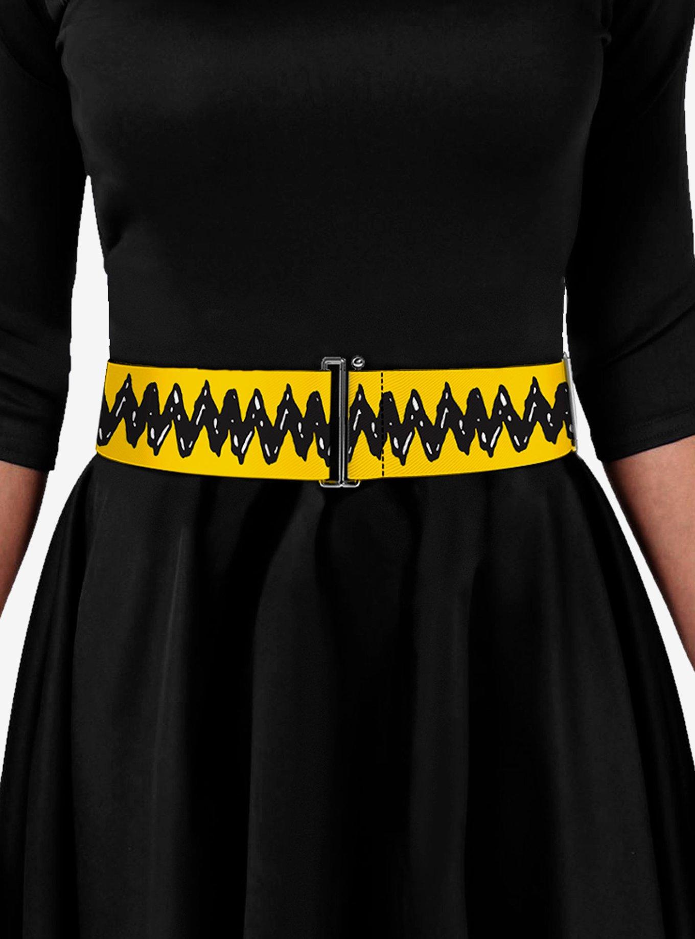 Peanuts 75th Charlie Brown Zig Zag Stripe Cinch Belt, , hi-res