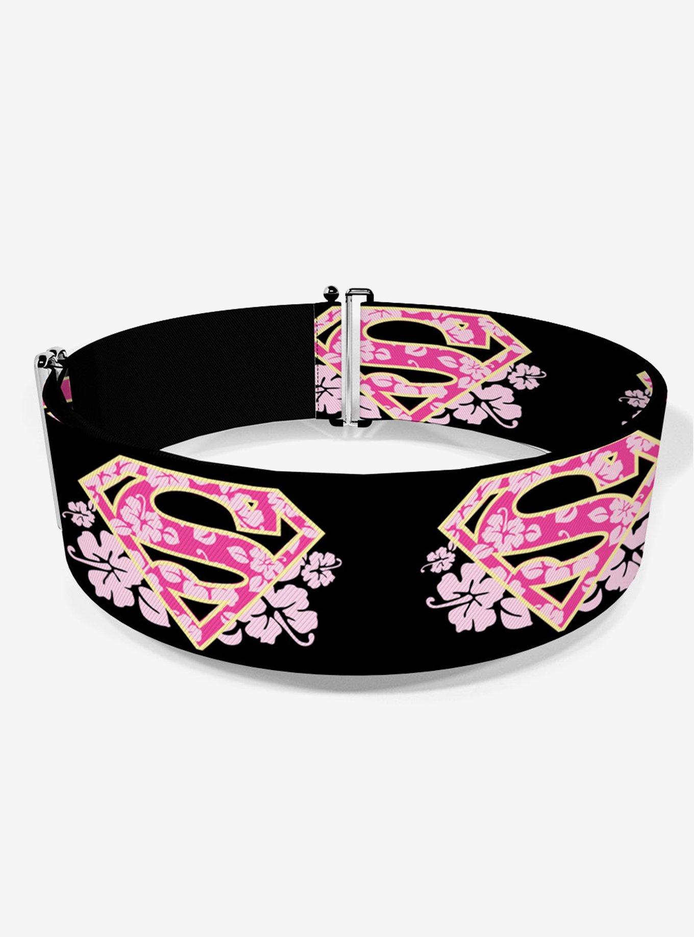 DC Comics Super Shield Hibiscus Design Cinch Belt, , hi-res