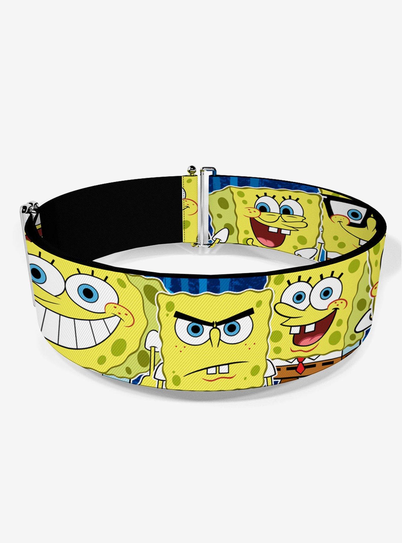 SpongeBob SquarePants Expressions Stripe Blue Cinch Belt, , hi-res