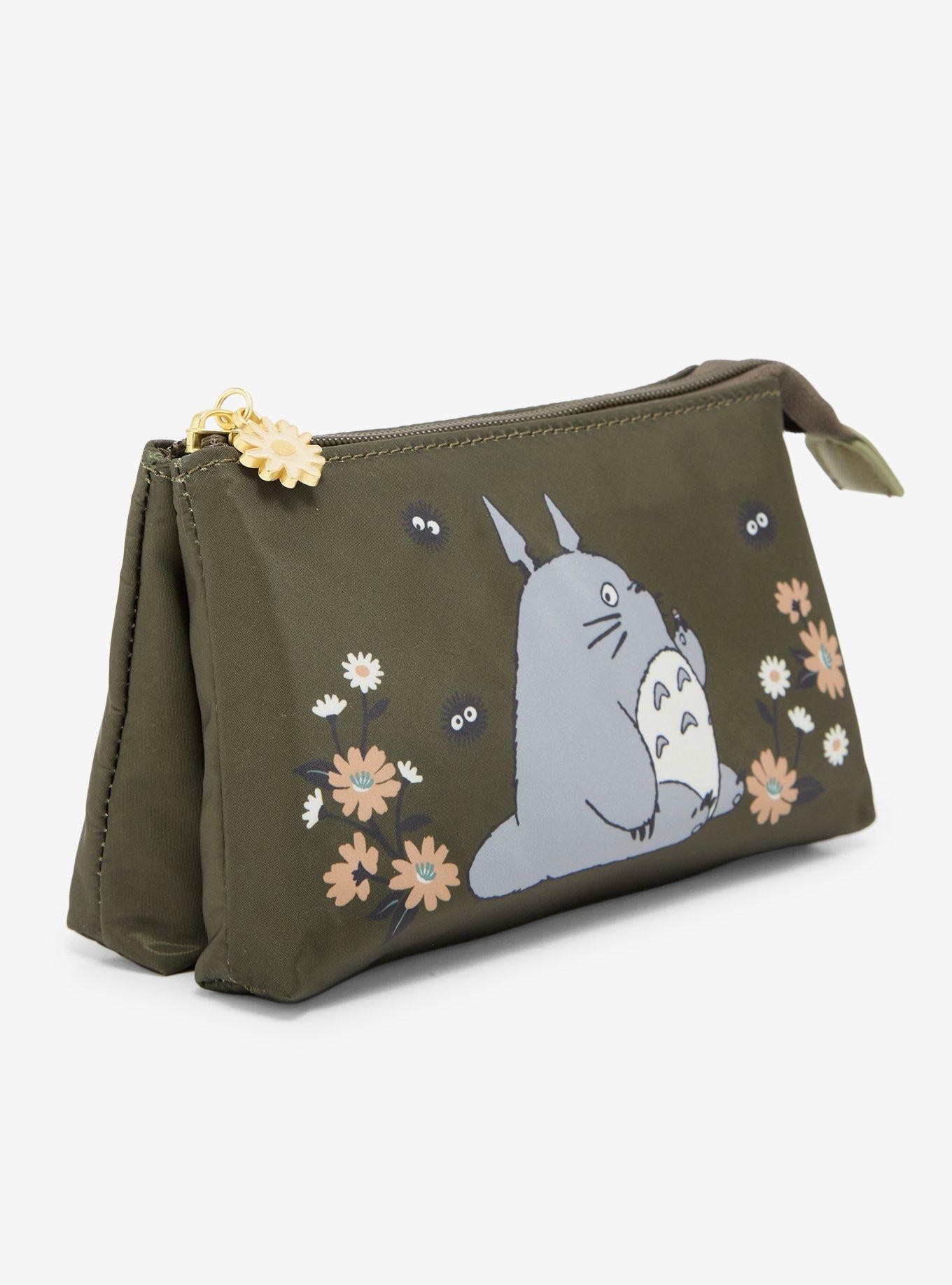 Studio Ghibli&reg; My Neighbor Totoro Olive Green Floral Cosmetic Bag - BoxLunch Exclusive, , alternate - view 3
