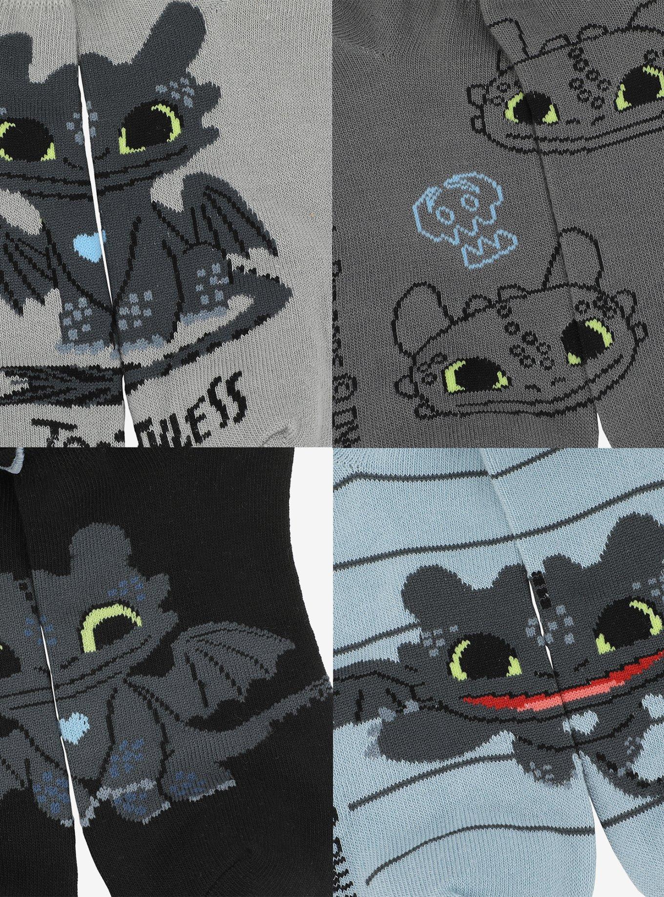 DreamWorks How To Train Your Dragon Lettuce Hem Ankle Sock Set, , hi-res