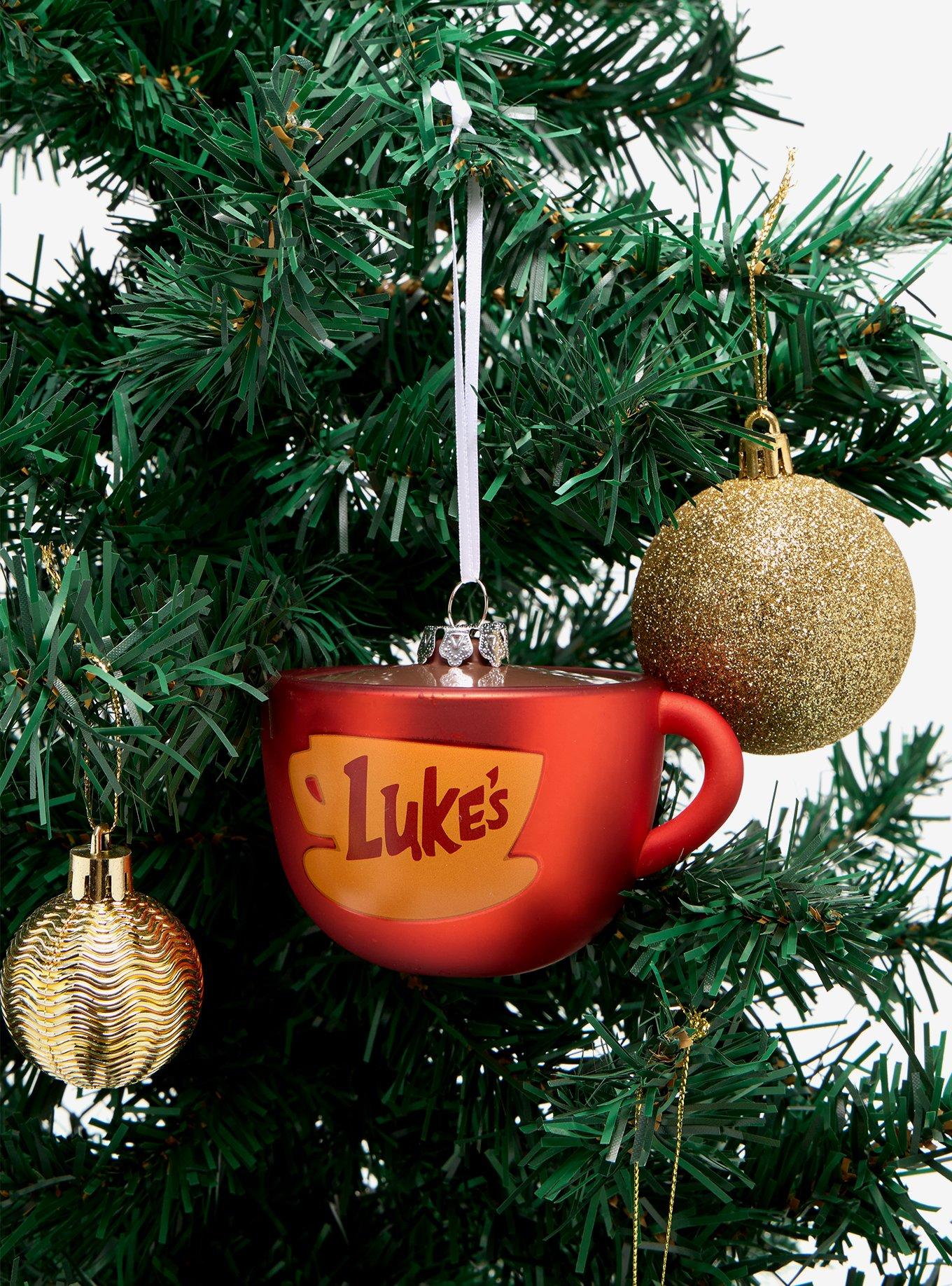 Hallmark Gilmore Girls Luke's Coffee Mug Glass Ornament