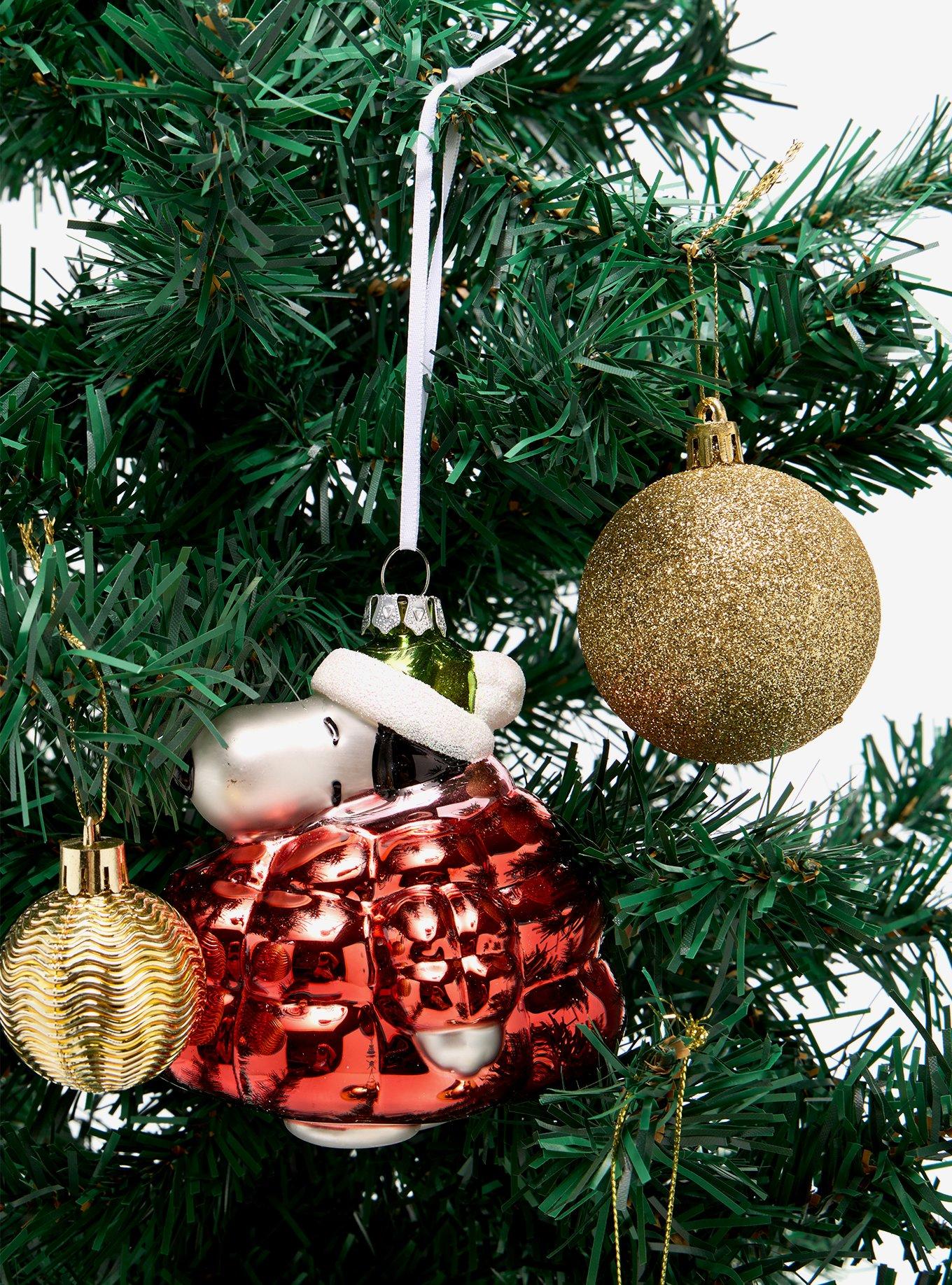 Hallmark Peanuts Puffer Jacket Snoopy Glass Ornament