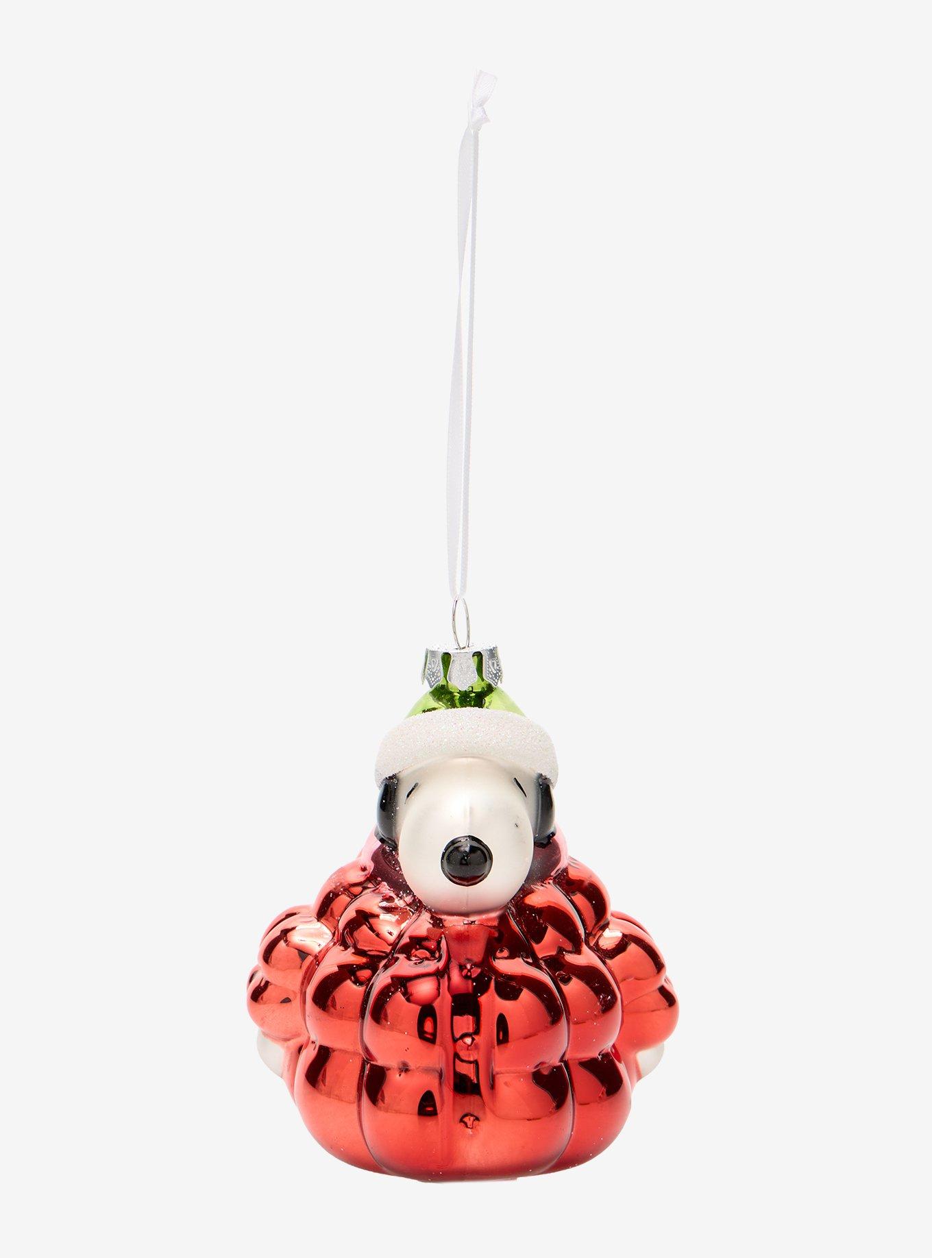 Hallmark Peanuts Puffer Jacket Snoopy Glass Ornament, , alternate - view 3