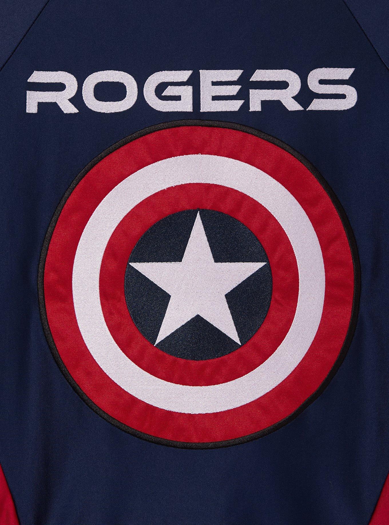 Marvel Avengers Captain America Football Jersey - BoxLunch Exclusive, BLUE, alternate - view 4